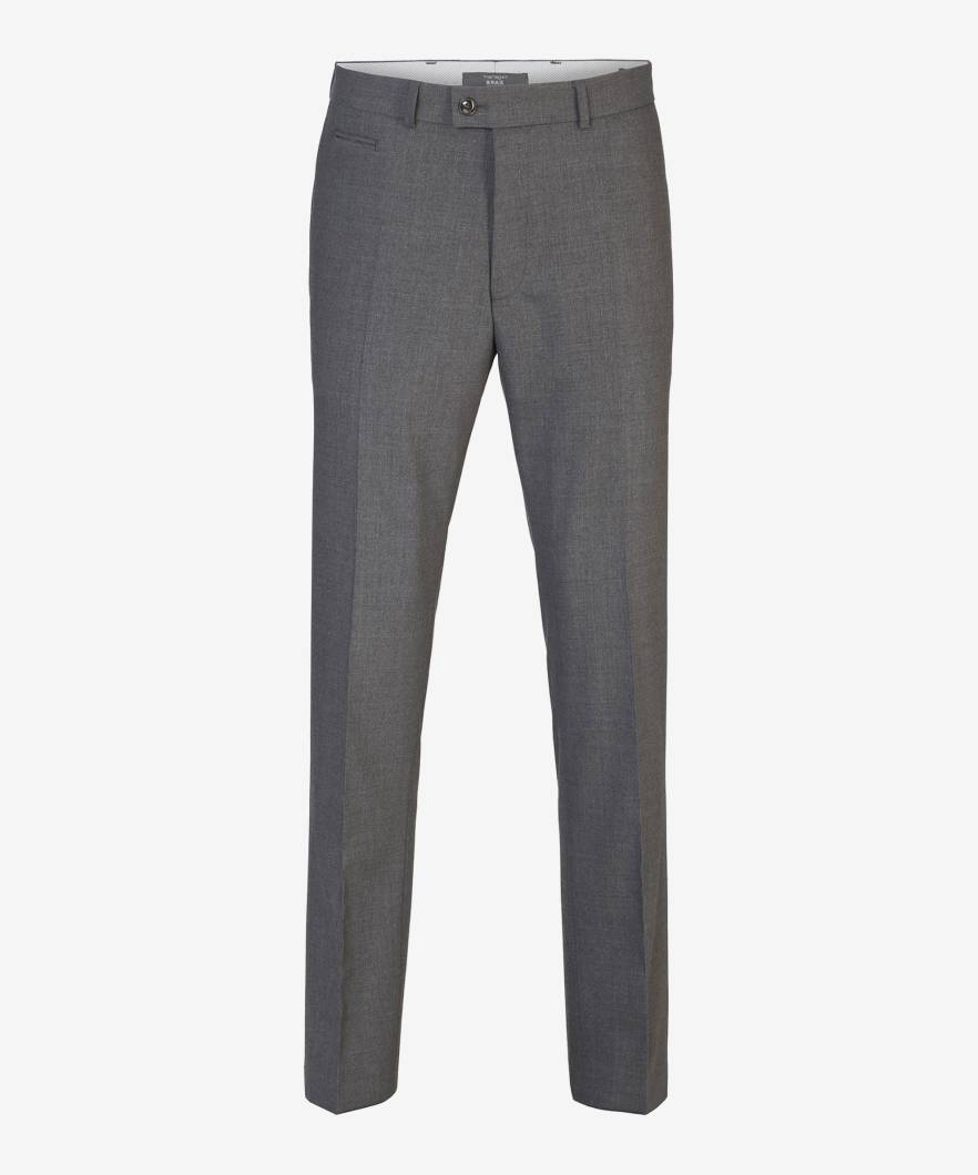 Brax Flat-panel trousers in light wool mix - gray (05)