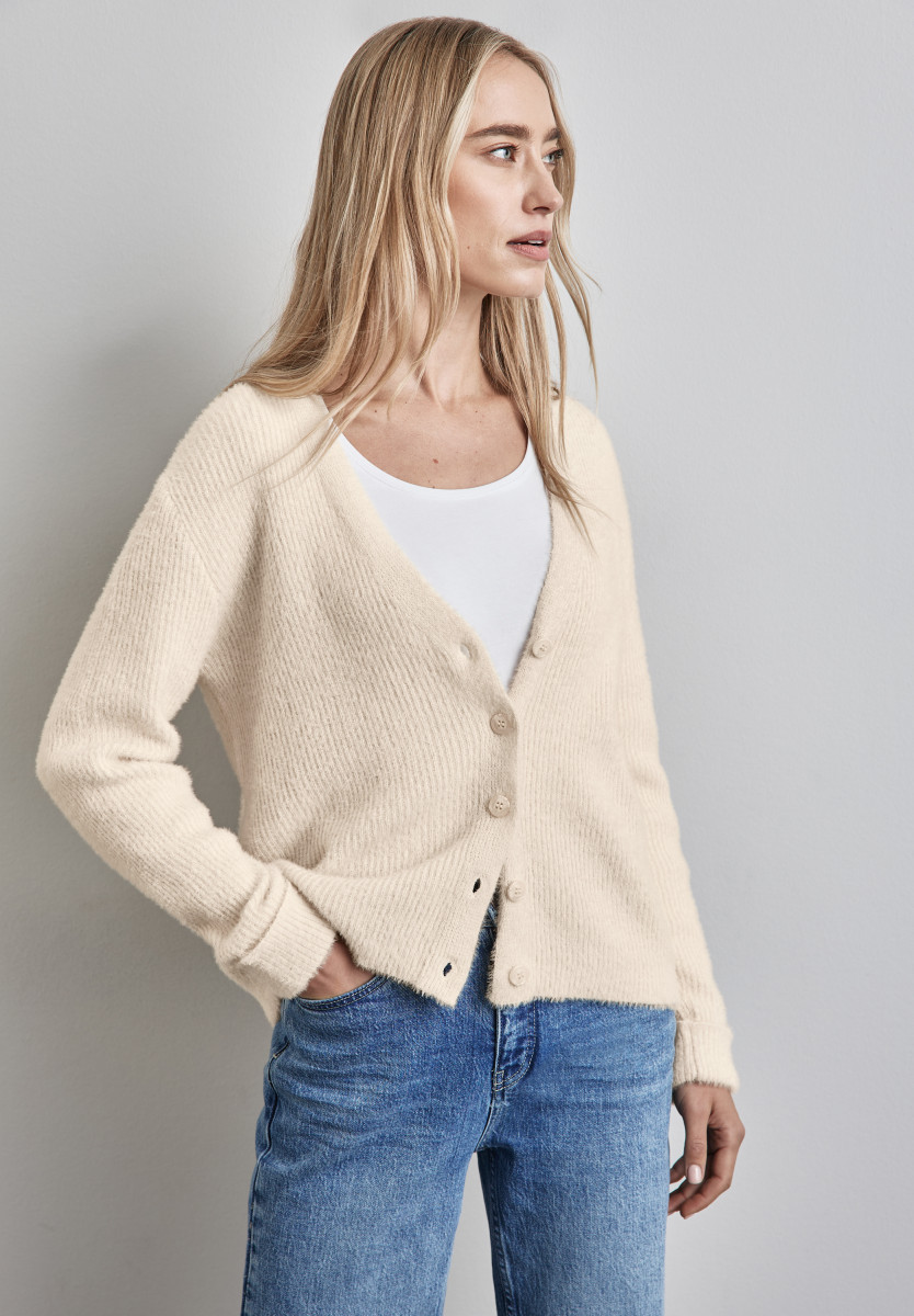 LIDNM】FEATHER YARN LOOSE CARDIGAN