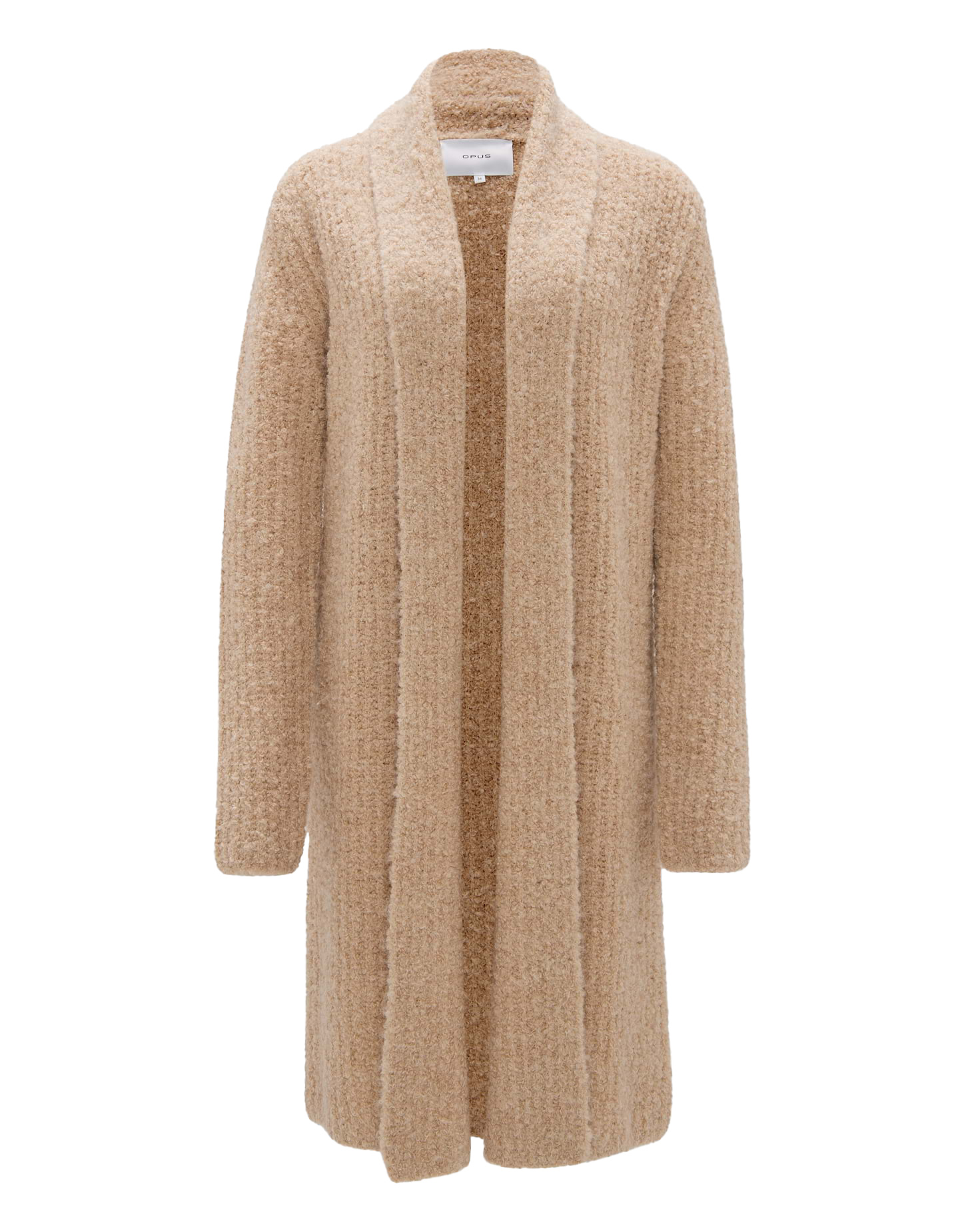Long Cardigan Cardigan Beige Lang Damen Long Cardigan Damen Strick