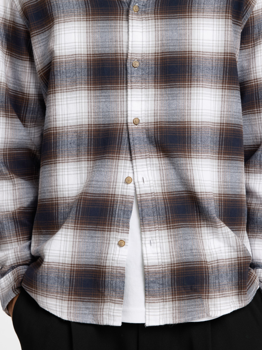 Selected Hemd - Slhslimowen - braun/weiß (178615009)