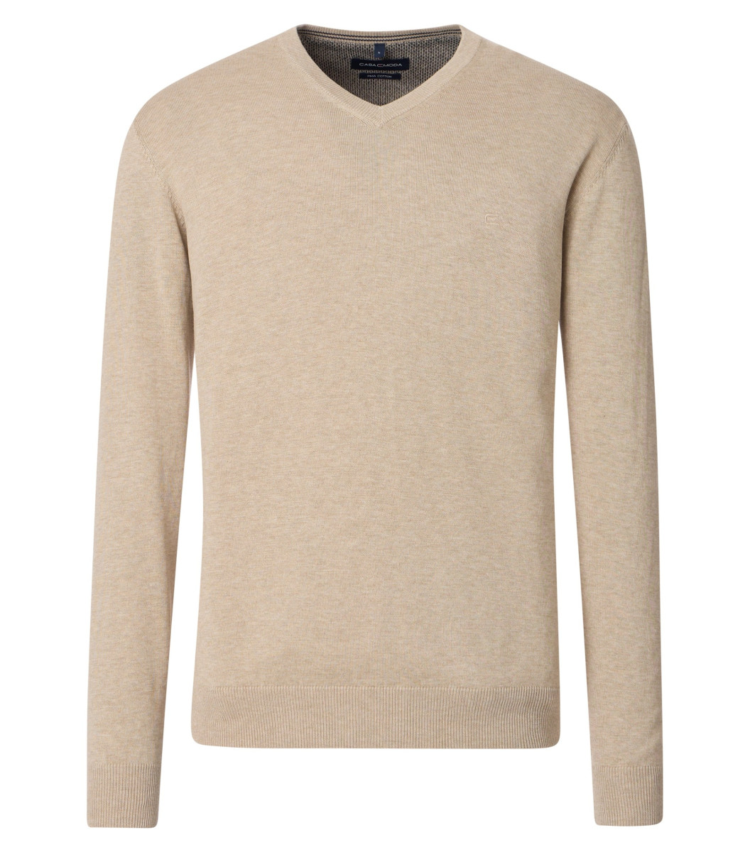 Casamoda V-neck jumper - beige (657)