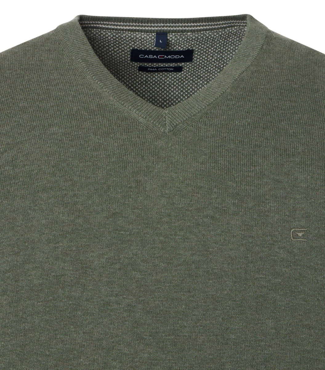 Casamoda V-neck jumper - green (325)