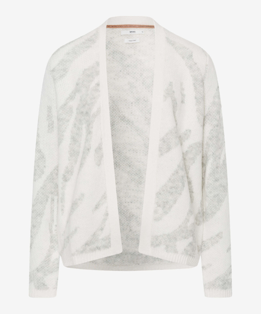 Brax Cardigan Anique grau/weiß (08) 36