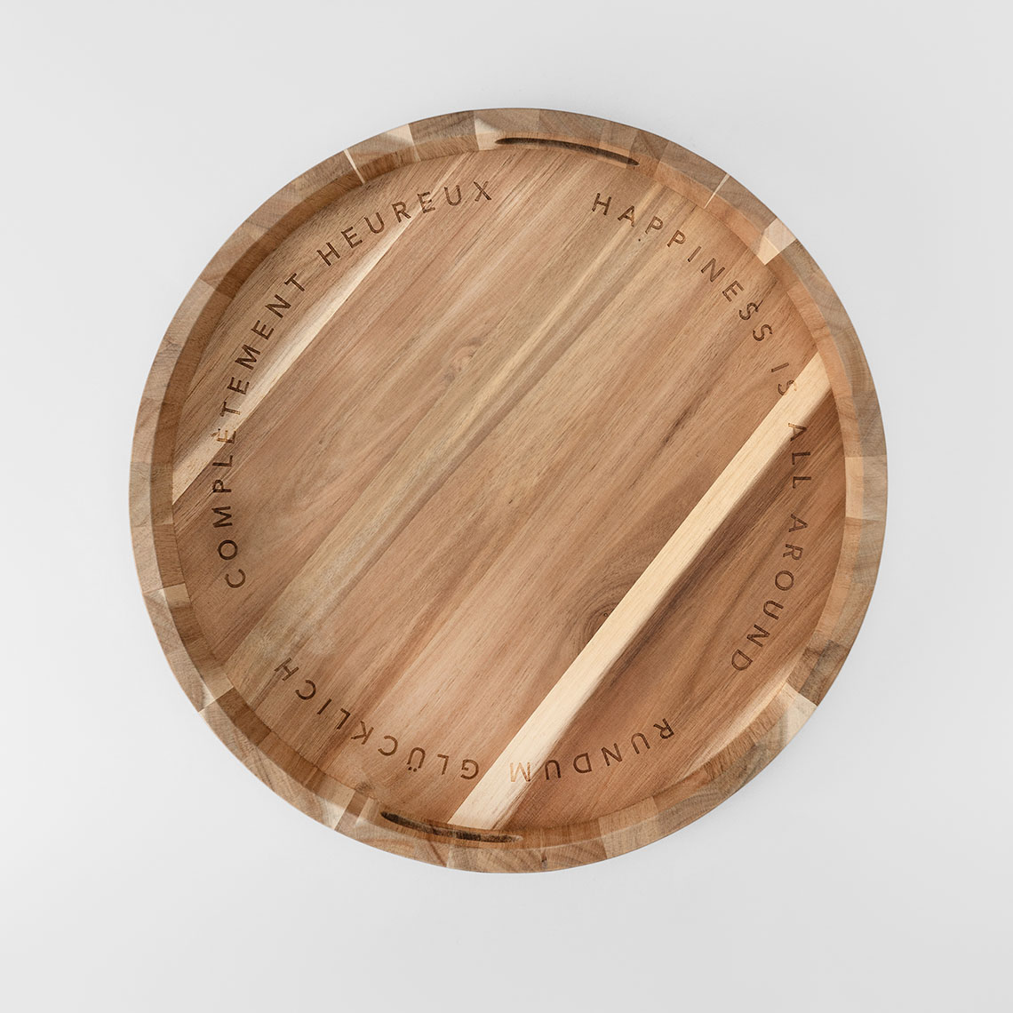 Räder Wooden tray (D.40.5cm, H.5cm) - brown (0)