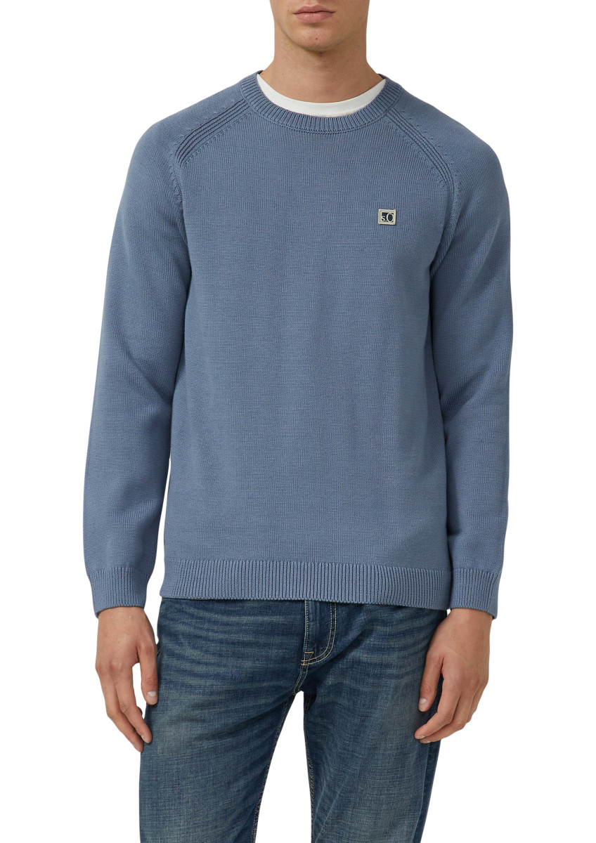 s.Oliver Red Label Strick-Pullover mit Crew Neck - blau (5363)