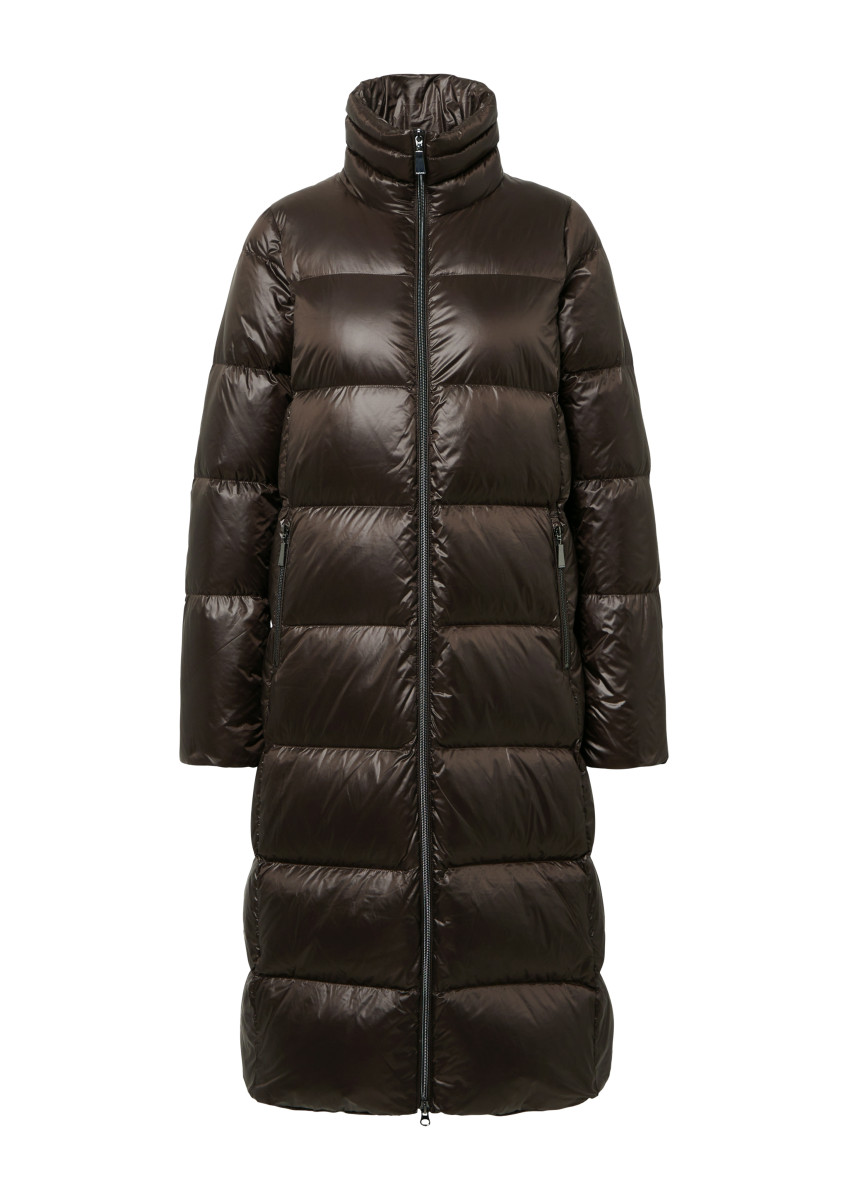 comma Schimmernder Daunenmantel mit Stehkragen - braun (8940)