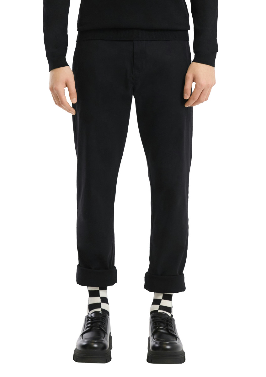 Q/S designed by Twillhose mit schmalem Bein - schwarz (9999)