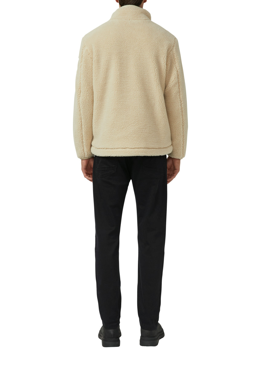 s.Oliver Red Label Gefütterte Jacke aus Teddy-Plüsch mit Paspel-Details - beige (0202)
