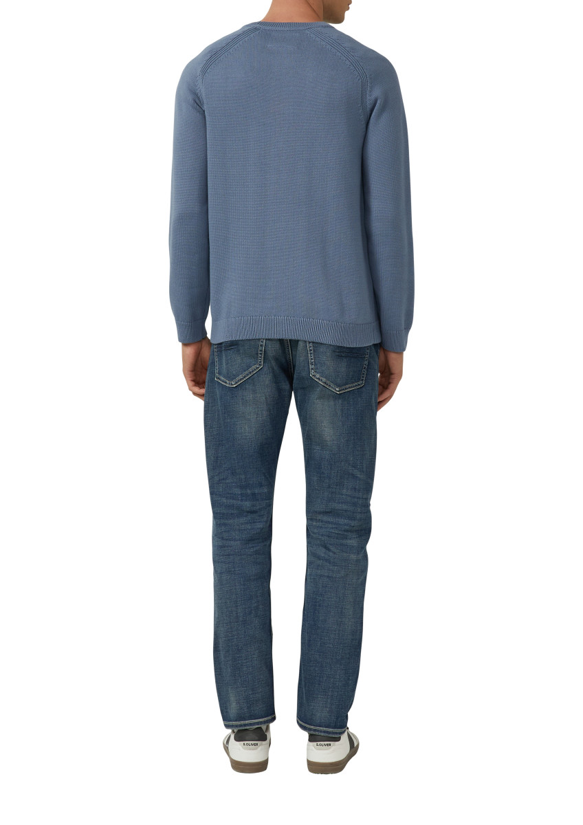 s.Oliver Red Label Strick-Pullover mit Crew Neck - blau (5363)