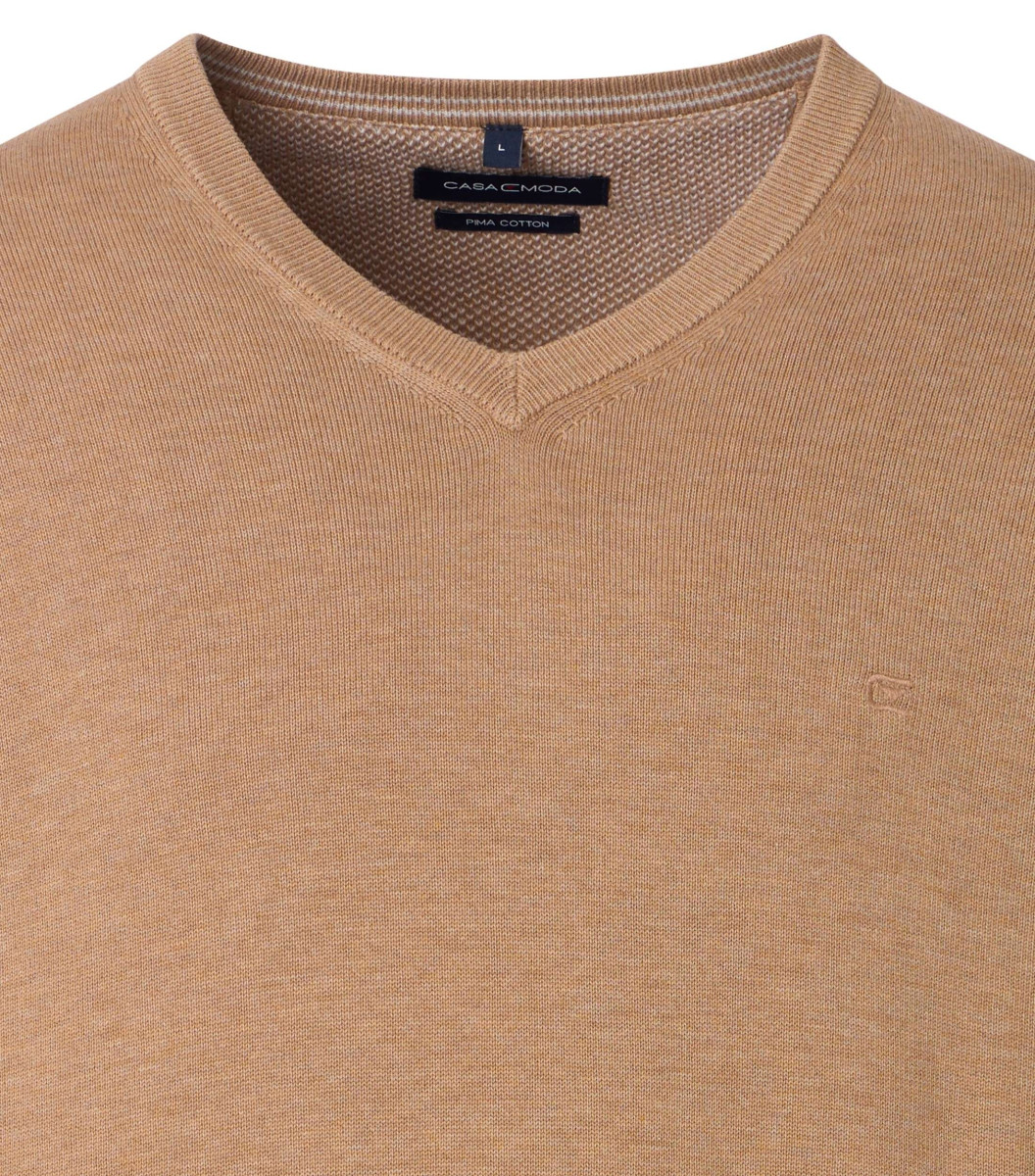 Casamoda V-neck jumper - brown (630)