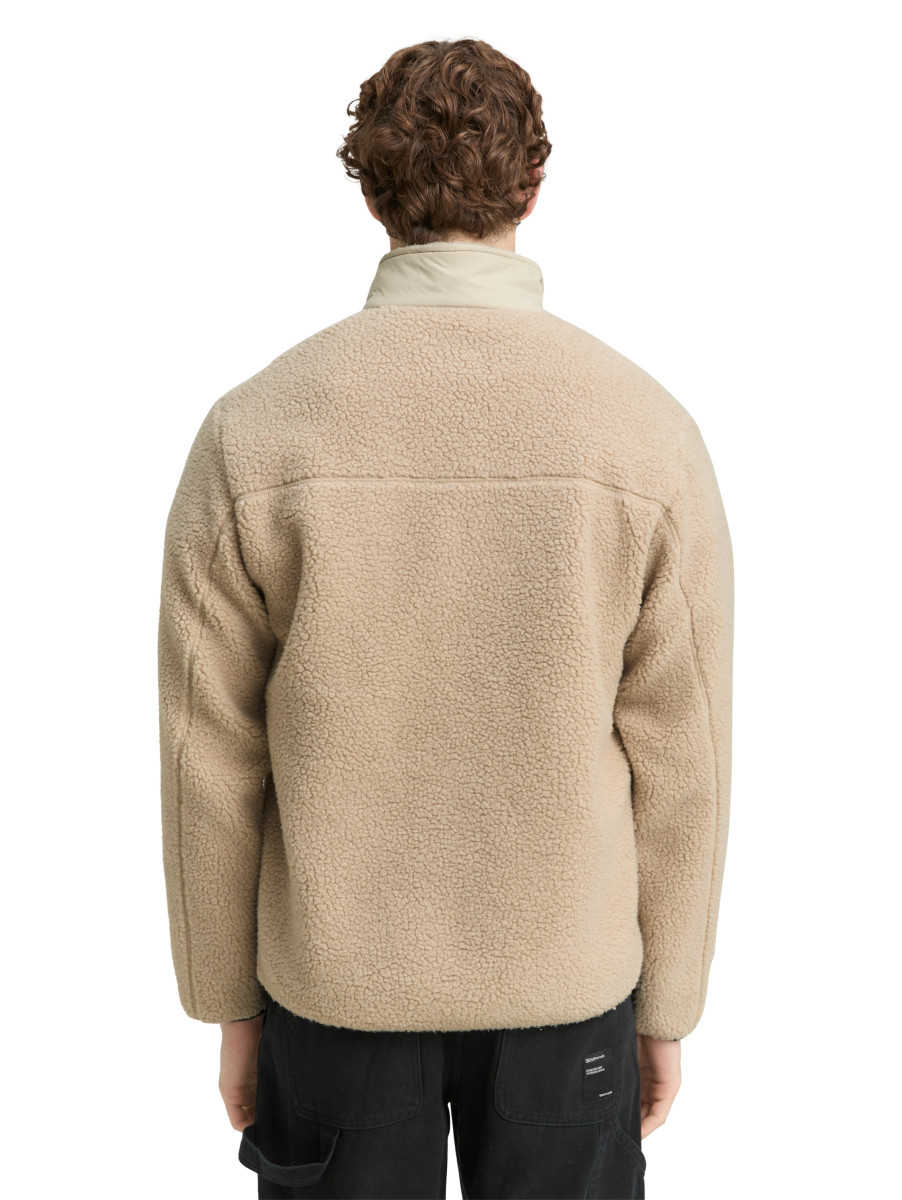 Tom Tailor Denim Teddyjacke mit Stehkragen - beige (11032)