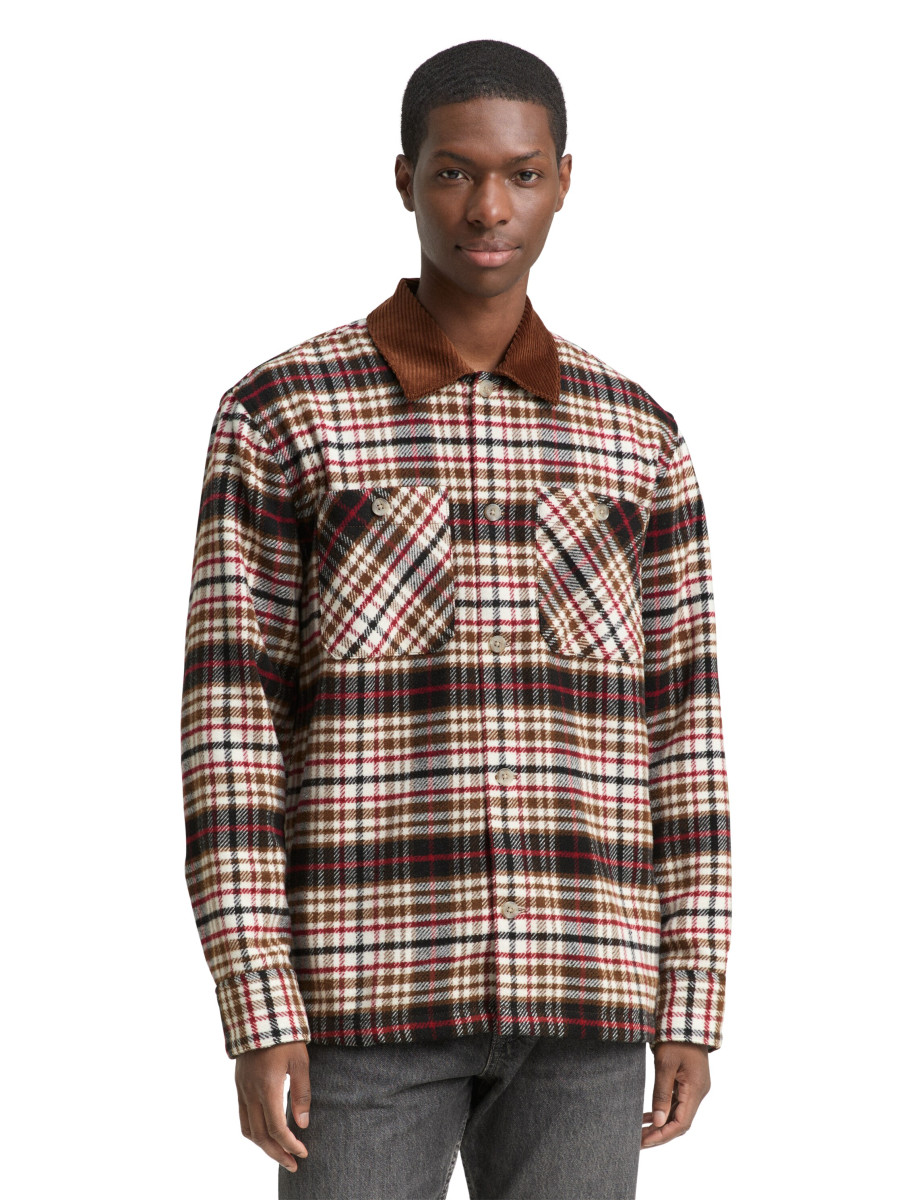 Tom Tailor Denim Karierte Hemdjacke - braun (39005)