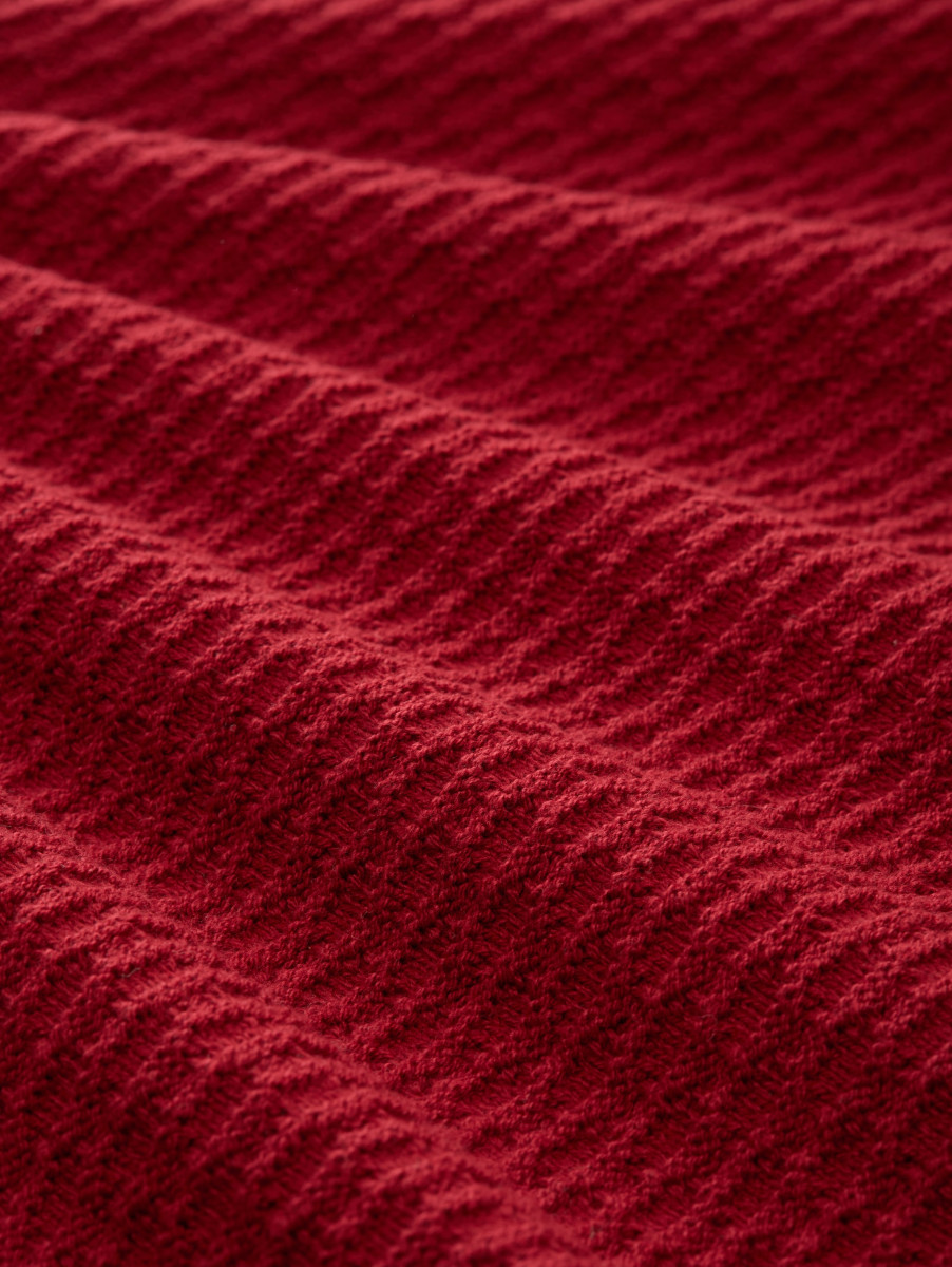 Tom Tailor Strickpullover mit Rundhalsausschnitt - rot (10814)