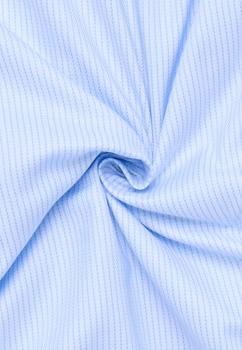 Eterna Modern Fit: Hemd mit Fischgräten Muster - blau (11)