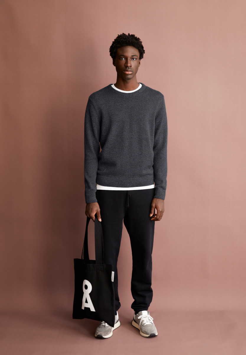 Armedangels Pullover aus Bio-Baumwolle - Alvaario - blau (3457)