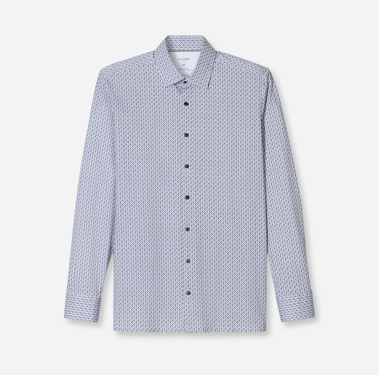 Olymp Modern Fit: Business Shirt - blue/brown/white (00)