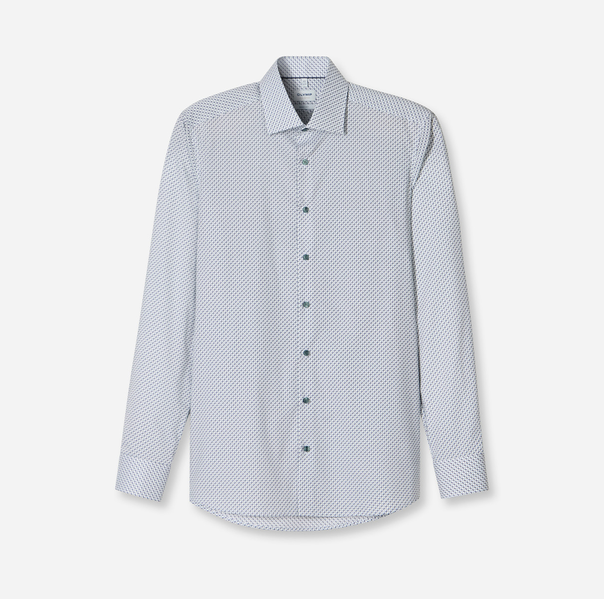 Olymp Hemd mit Minimal-Dessin - grau (75)