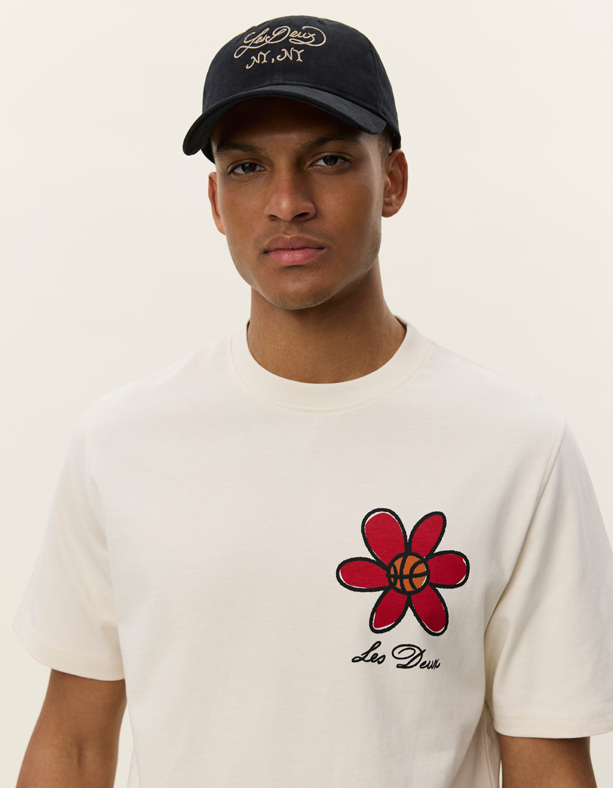 Les Deux T-Shirt - Flower Basket - beige (215)