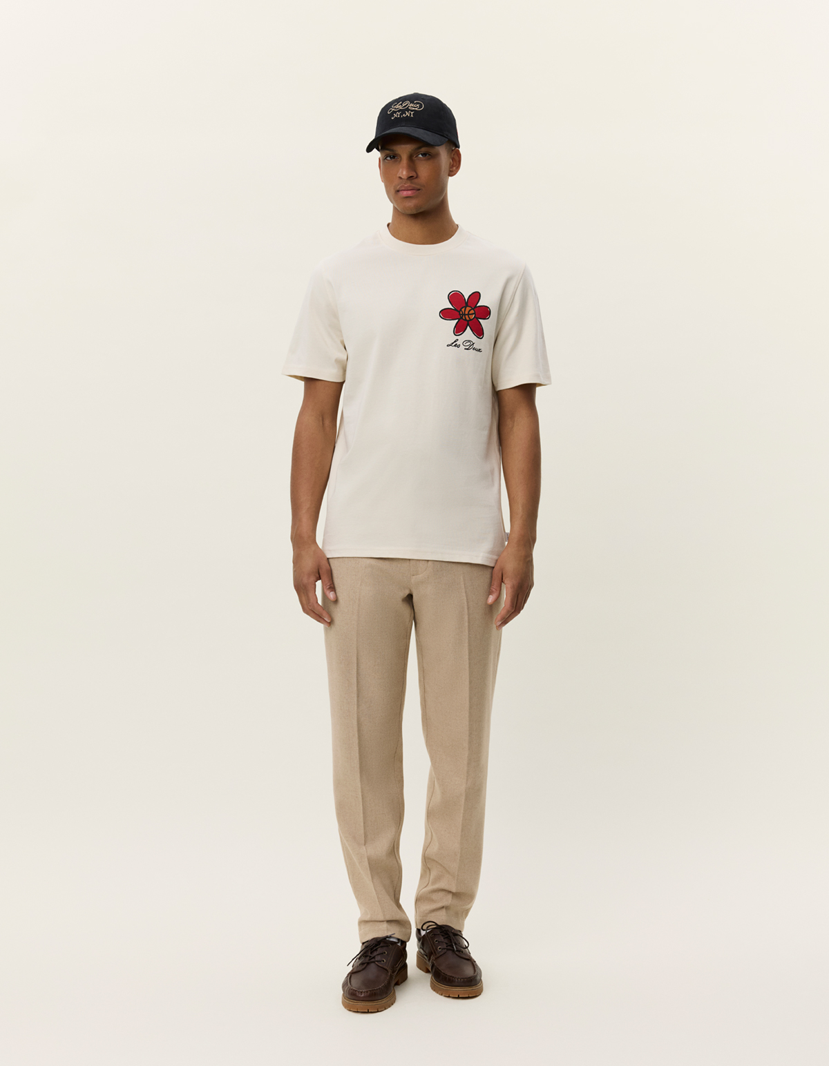 Les Deux T-Shirt - Flower Basket - beige (215)