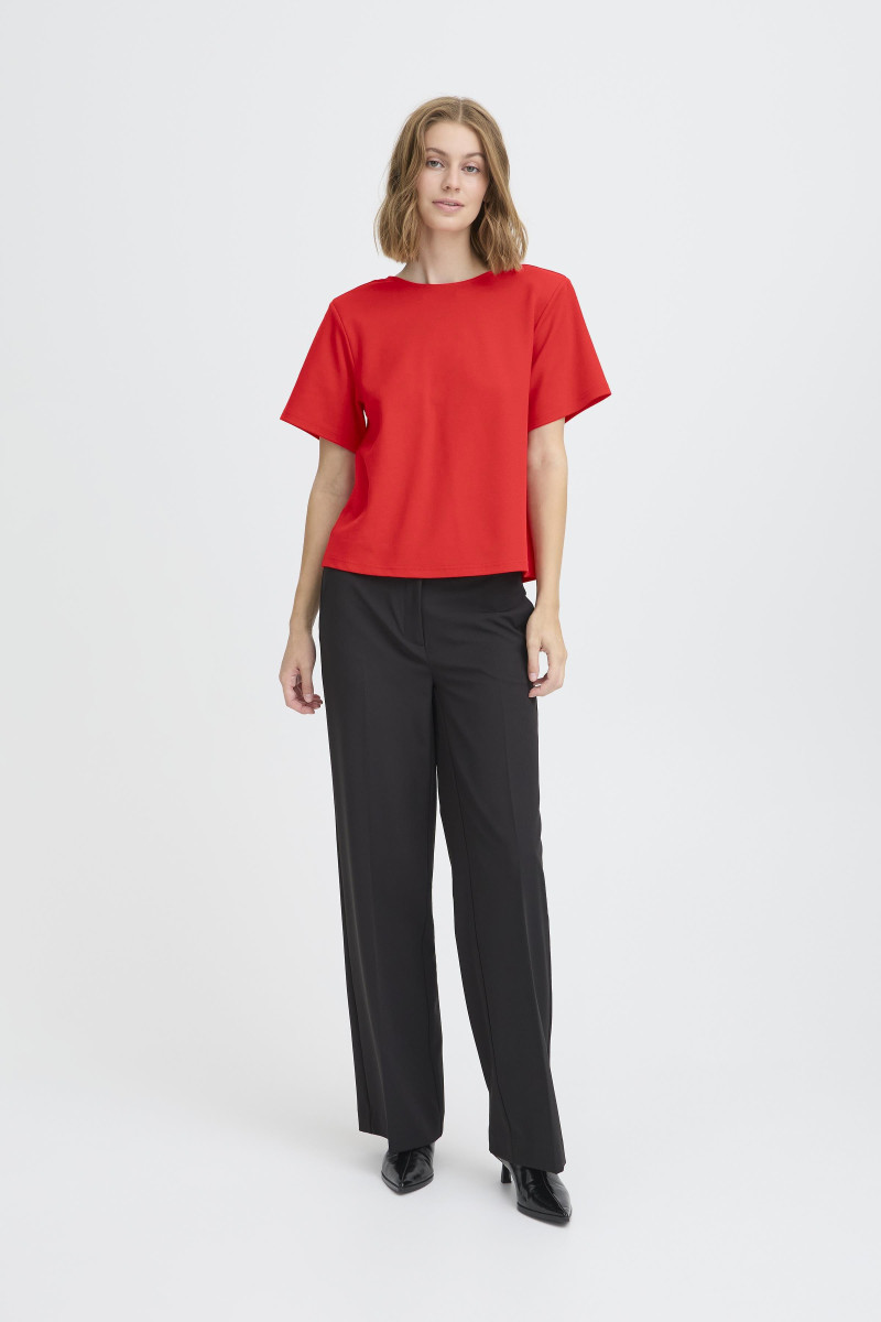 ICHI Shirt mit Knoten - Ihmatine - rot (191763)