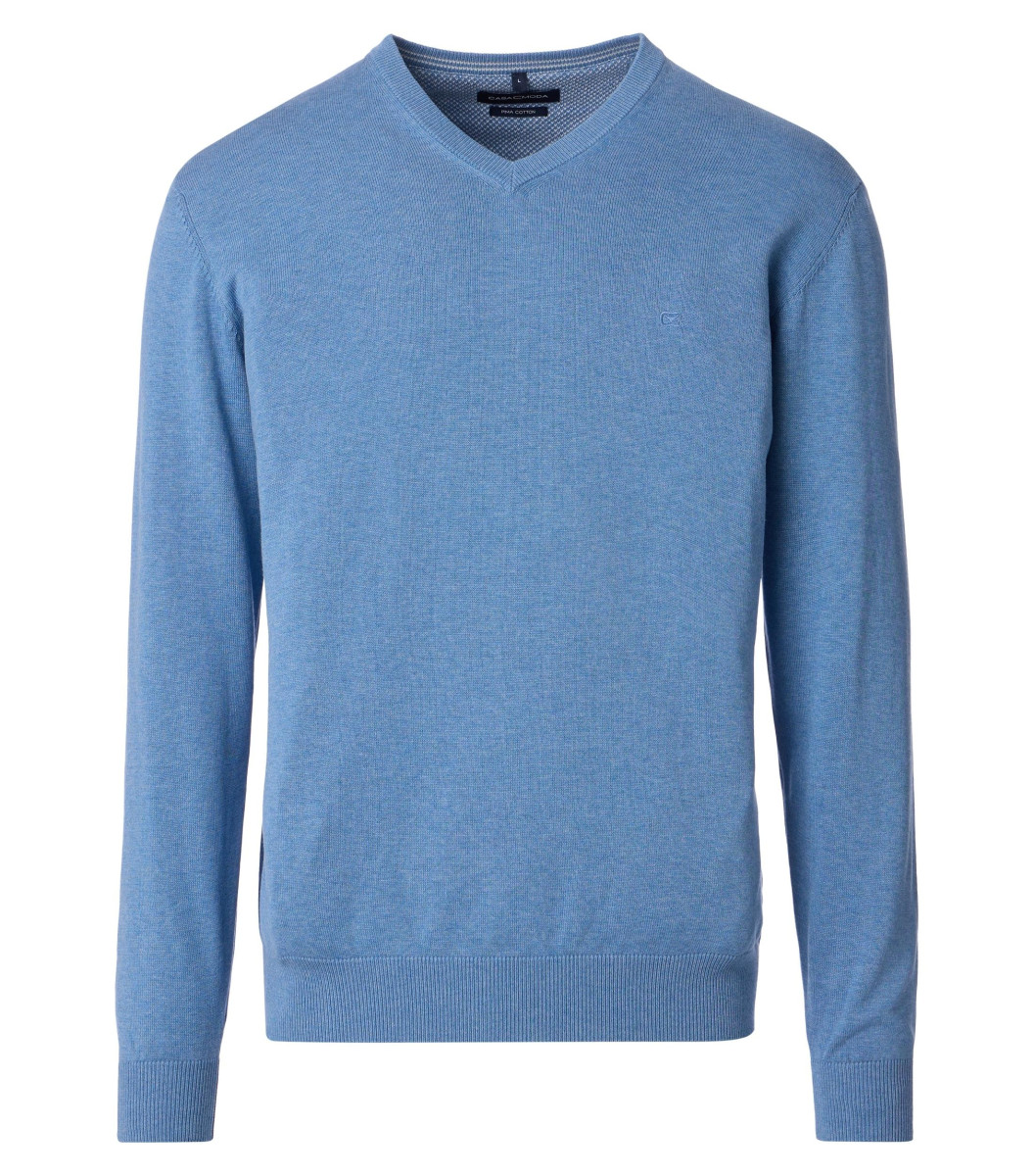 Casamoda V-neck jumper - blue (162)