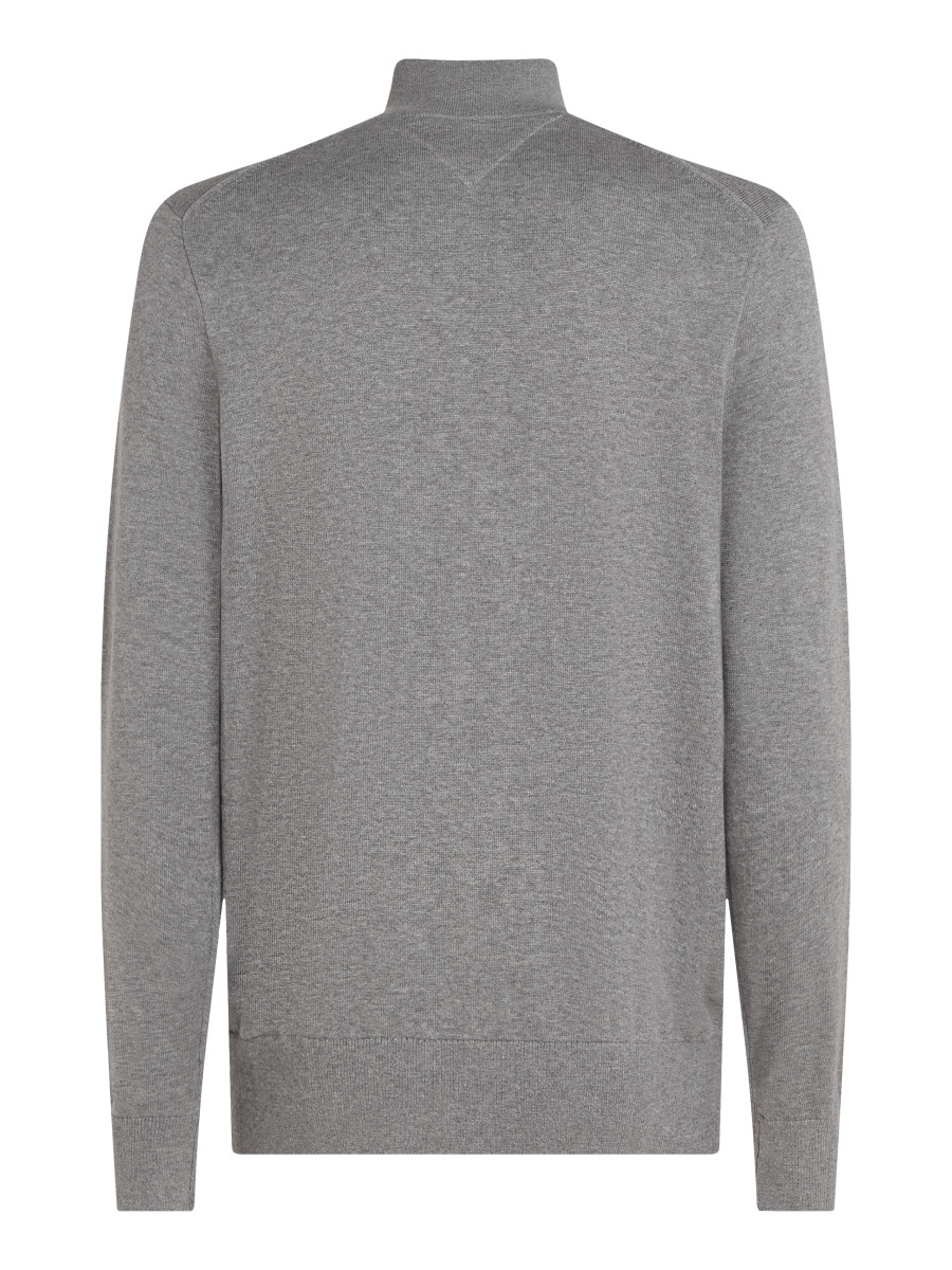 Tommy Hilfiger Reißverschluss-Pullover mit Mock Neck - grau (P91)