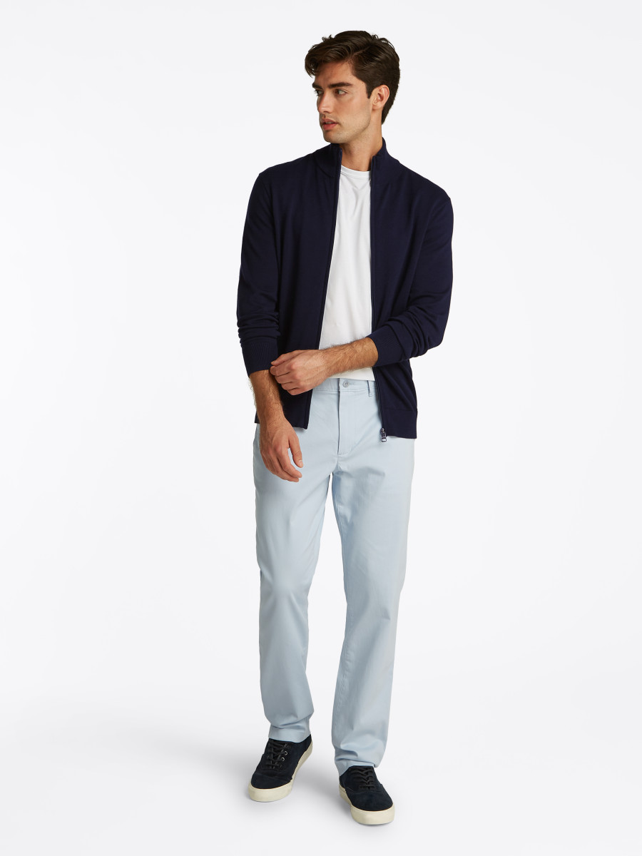 Tommy Hilfiger Reißverschluss-Pullover mit Mock Neck - blau (DW5)