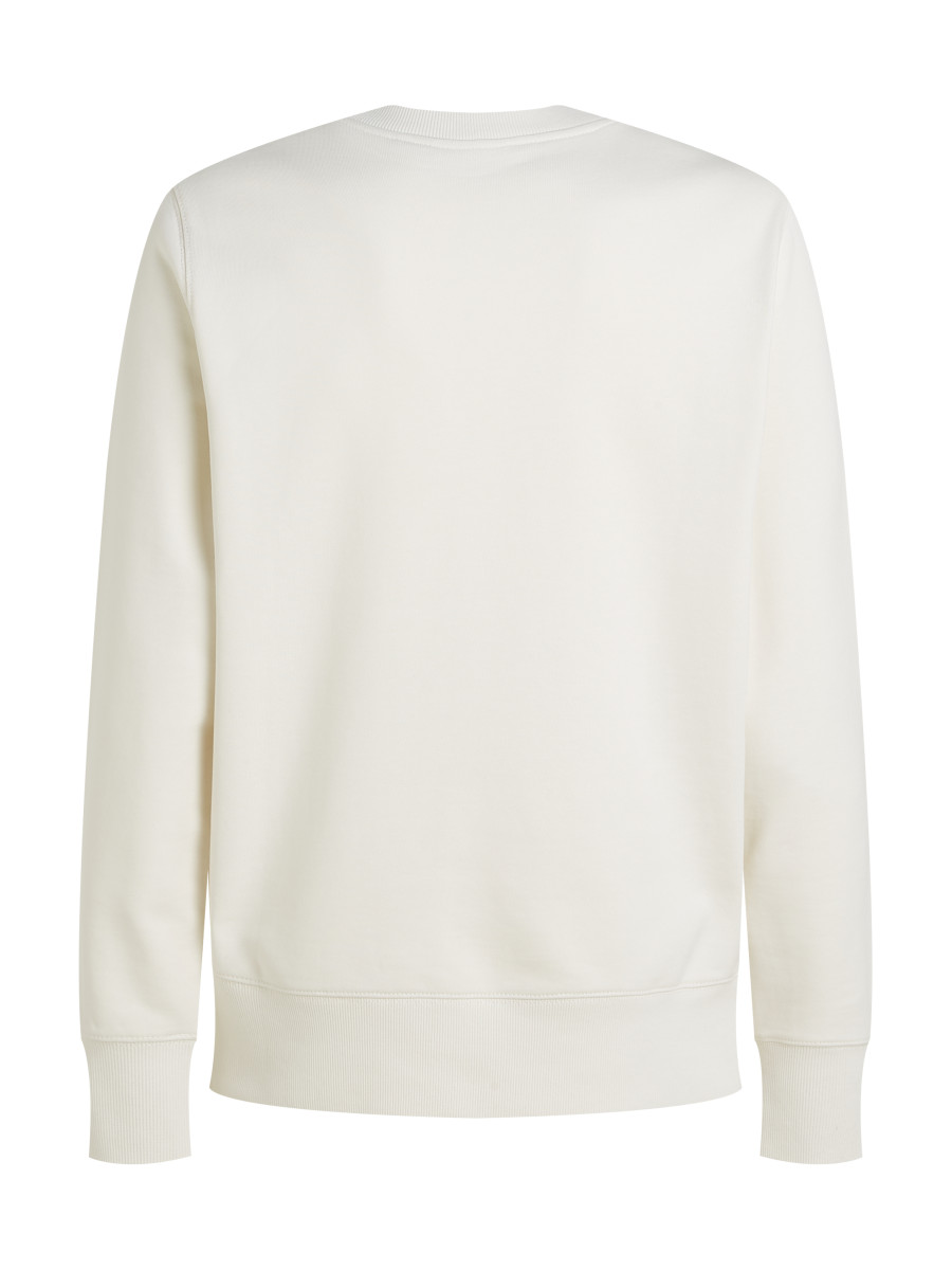 Calvin Klein Sweatshirt aus Baumwollfrottee mit Aufnäher - weiß (YAS)