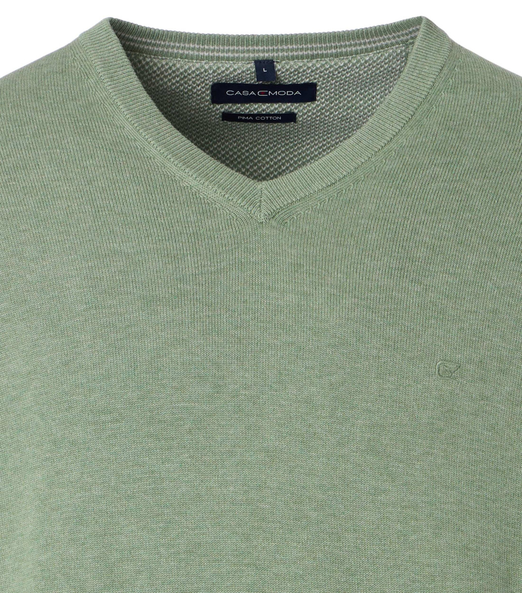 Casamoda V-neck jumper - green (387)