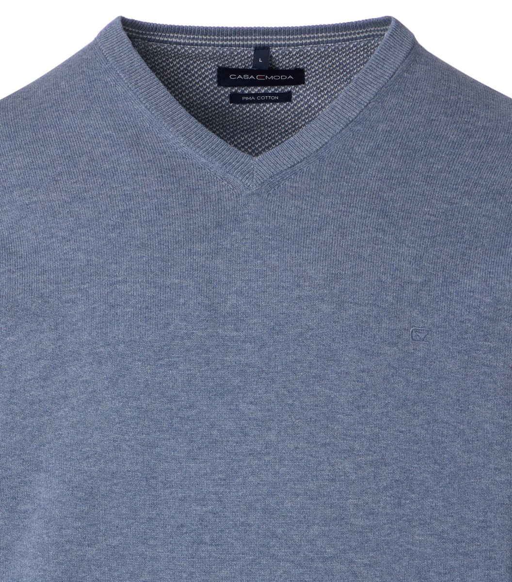 Casamoda V-neck jumper - blue (741)
