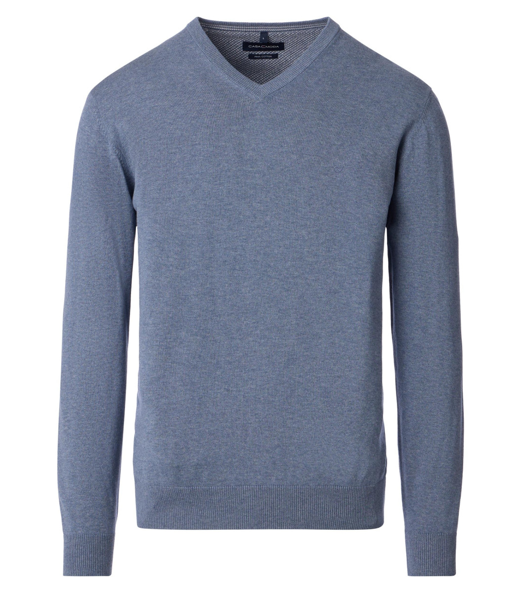 Casamoda V-neck jumper - blue (741)