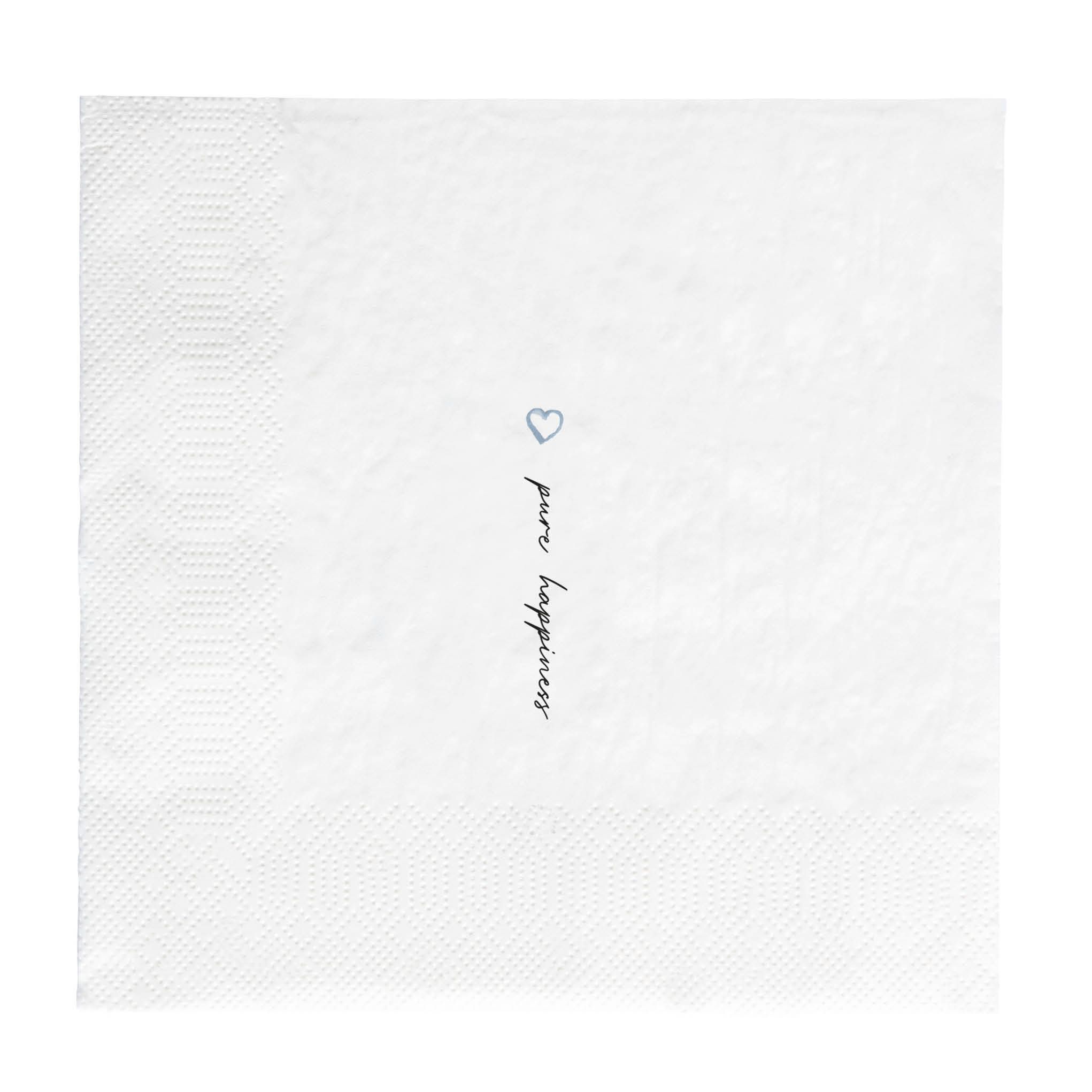 Bastion Collections Cocktail napkin (25x25cm) - white (00)