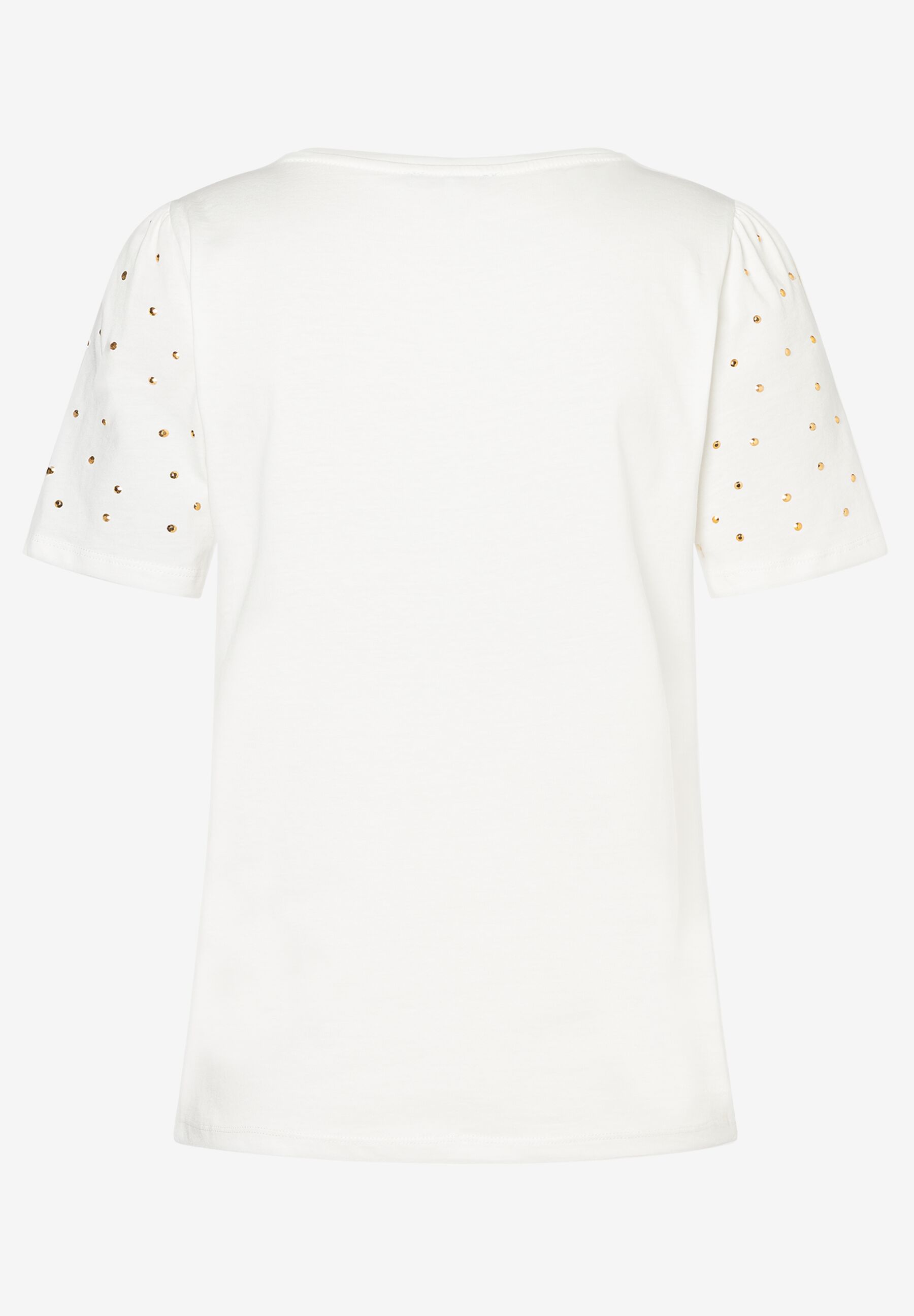 More & More T-Shirt mit kleinen Nieten - weiß (0041)