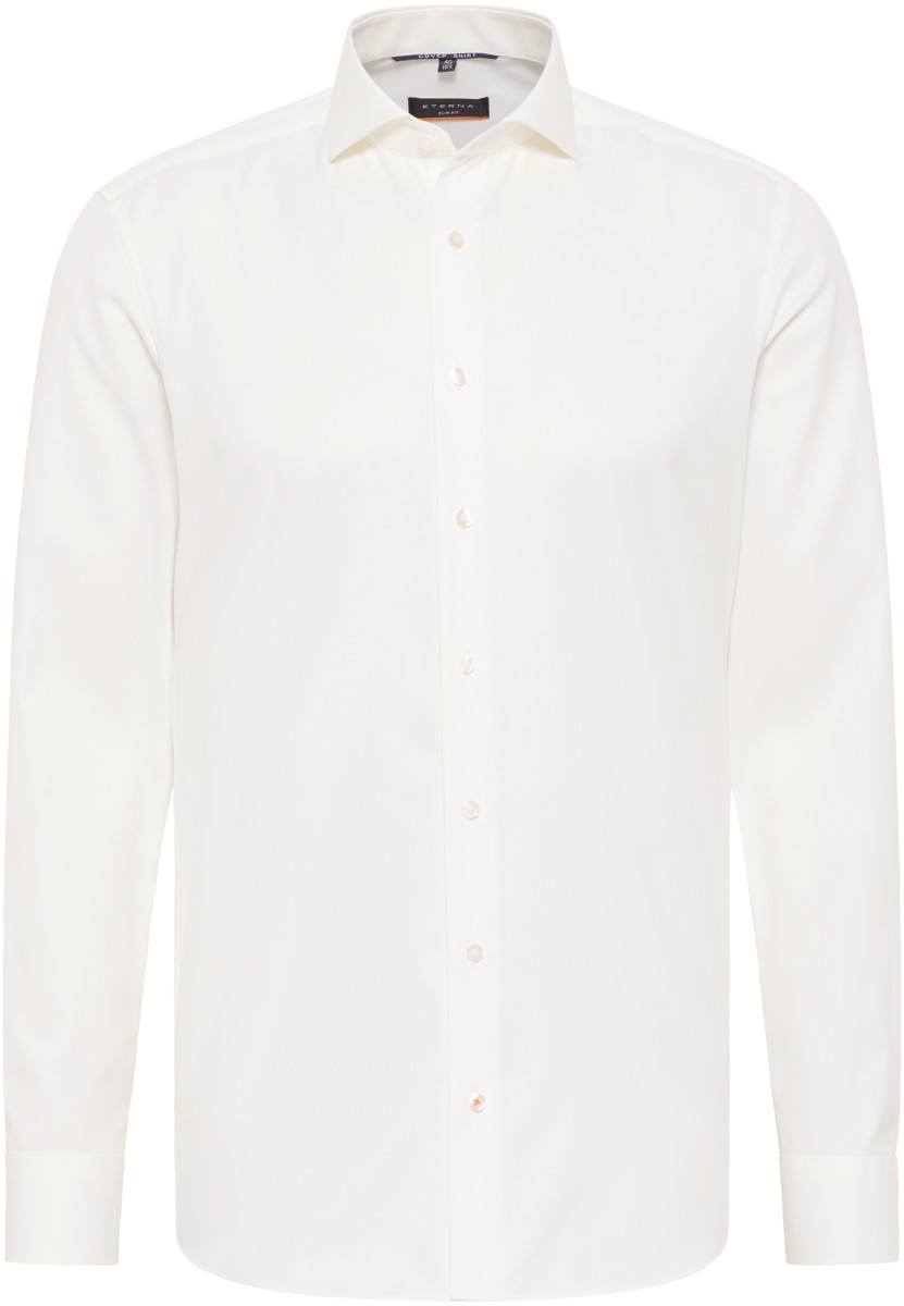 Eterna Slim Fit: long sleeve shirt  - beige (21)