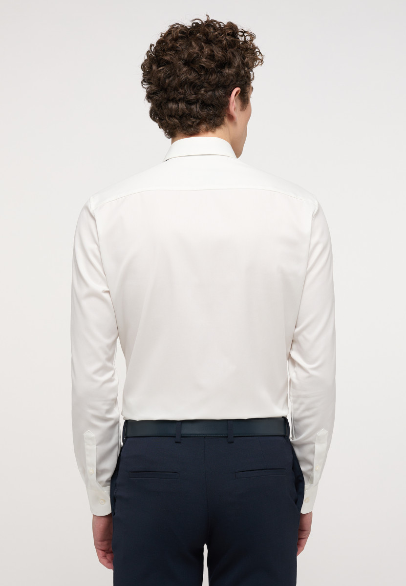 Eterna Slim Fit: long sleeve shirt  - beige (21)