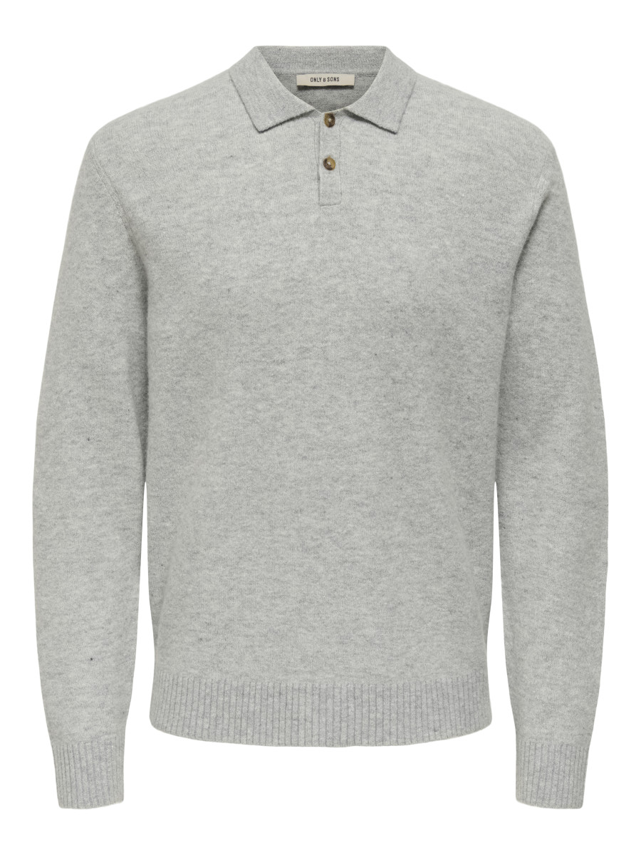 Only & Sons Pullover mit Polokragen - Onsjay - grau (187191)