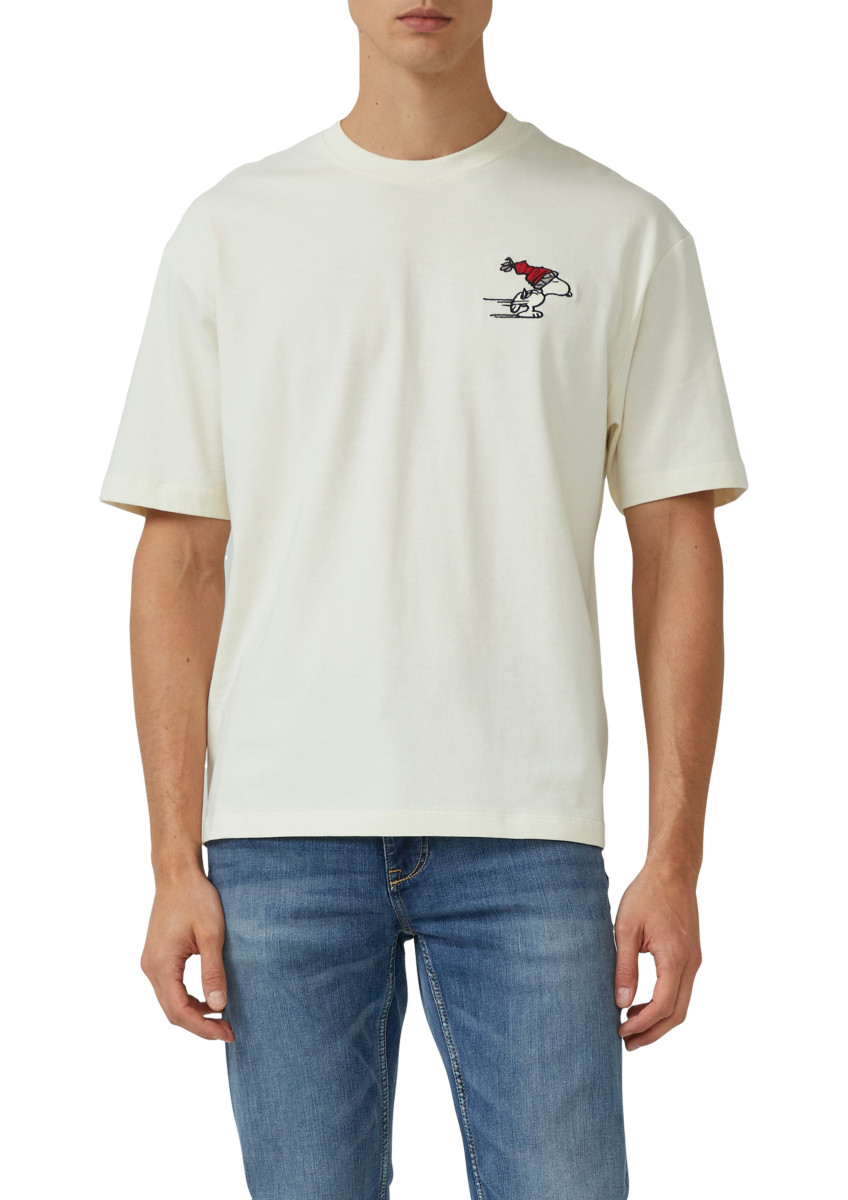s.Oliver Red Label T-Shirt mit Peanuts-Artwork im Relaxed Fit - weiß (03D4)