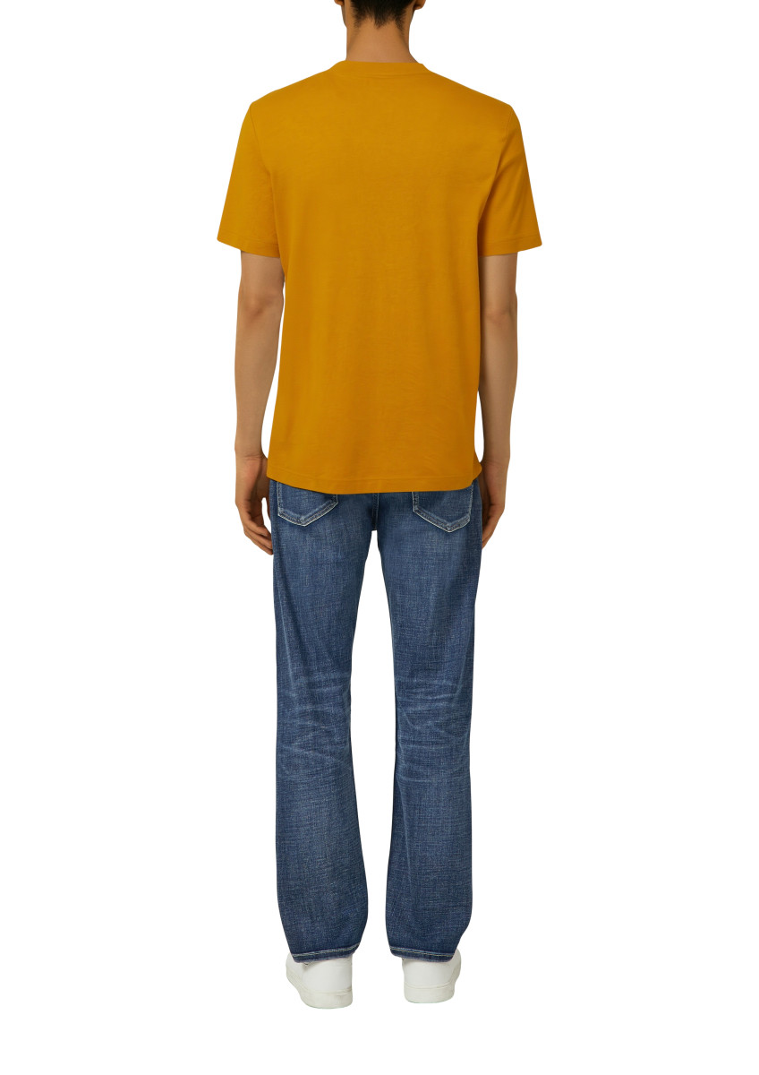 s.Oliver Red Label Baumwoll-T-Shirt mit Logo-Print - gelb (1622)