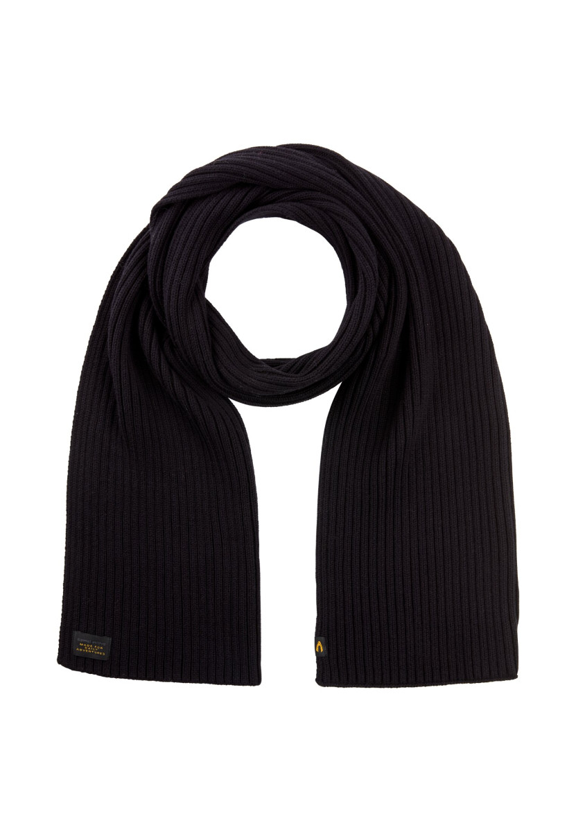 Camel active Schal aus Baumwoll-Mix - schwarz (88)