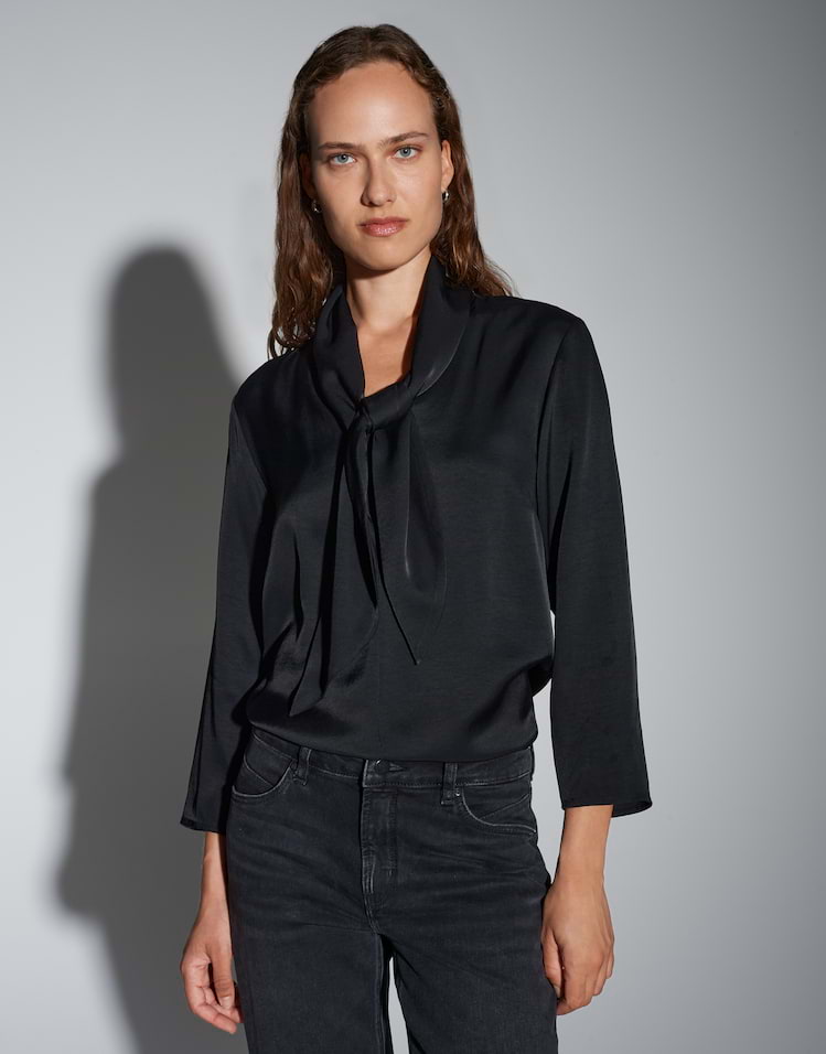 someday Schluppenbluse - Zcarfa - schwarz (900)