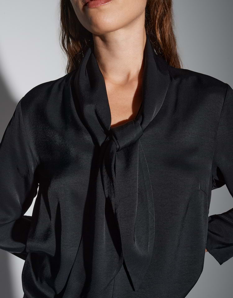 someday Schluppenbluse - Zcarfa - schwarz (900)