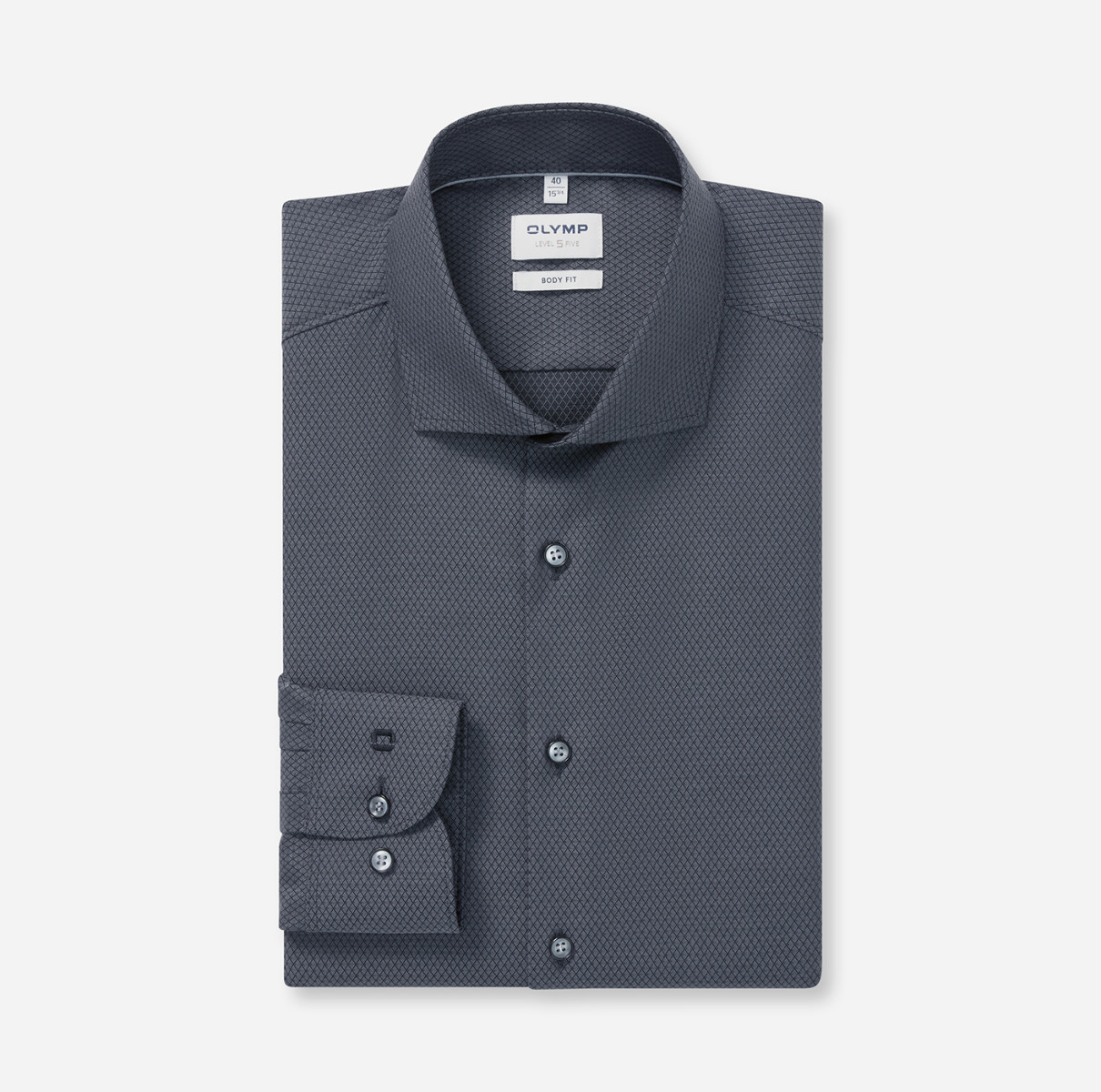 Olymp Body Fit: Businesshemd - grau (67)