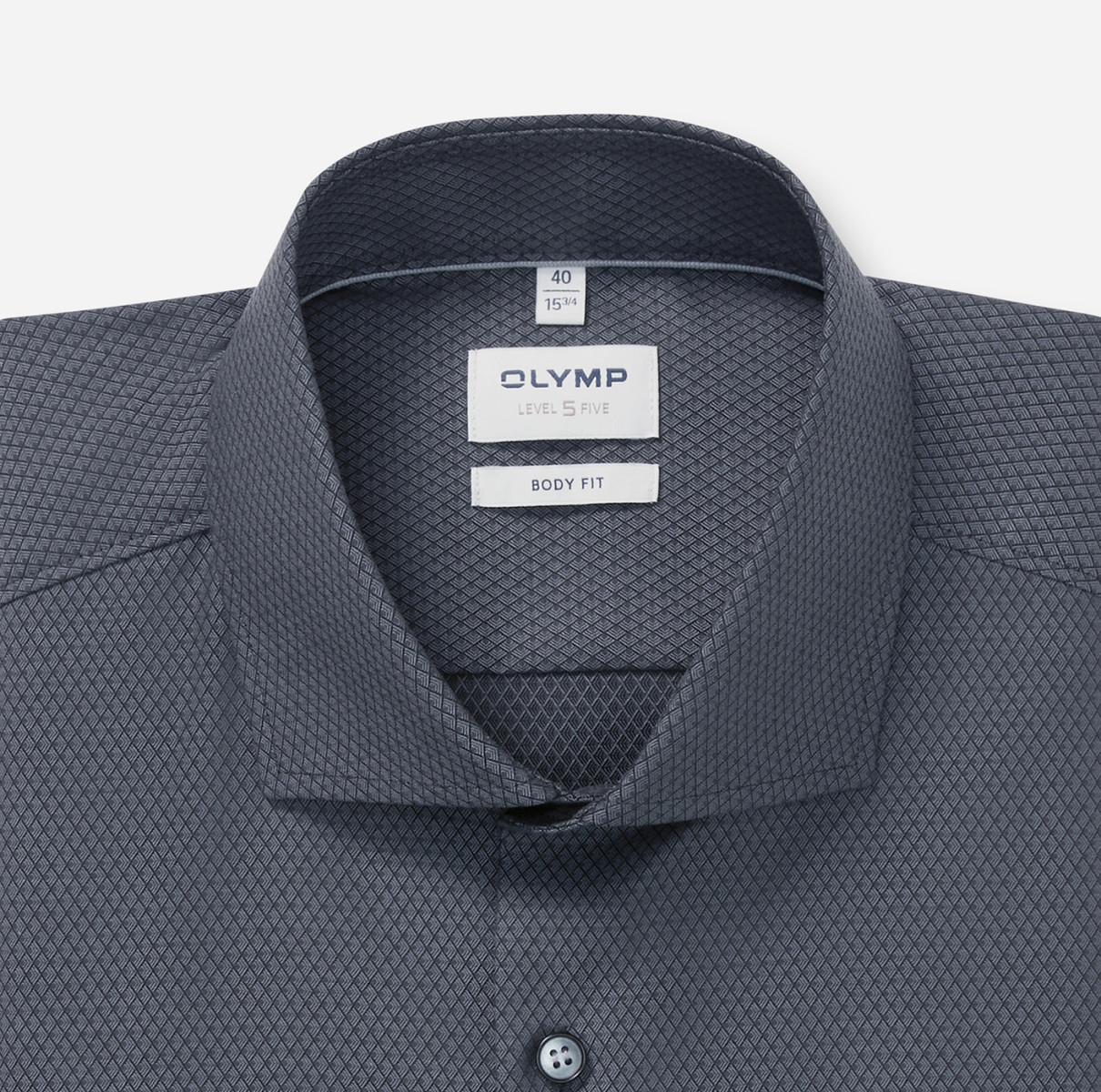 Olymp Body Fit: Businesshemd - grau (67)