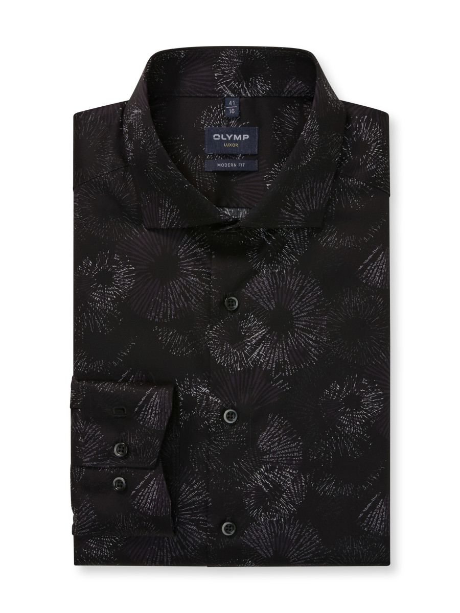 Olymp Modern Fit: Businesshemd - schwarz (68)