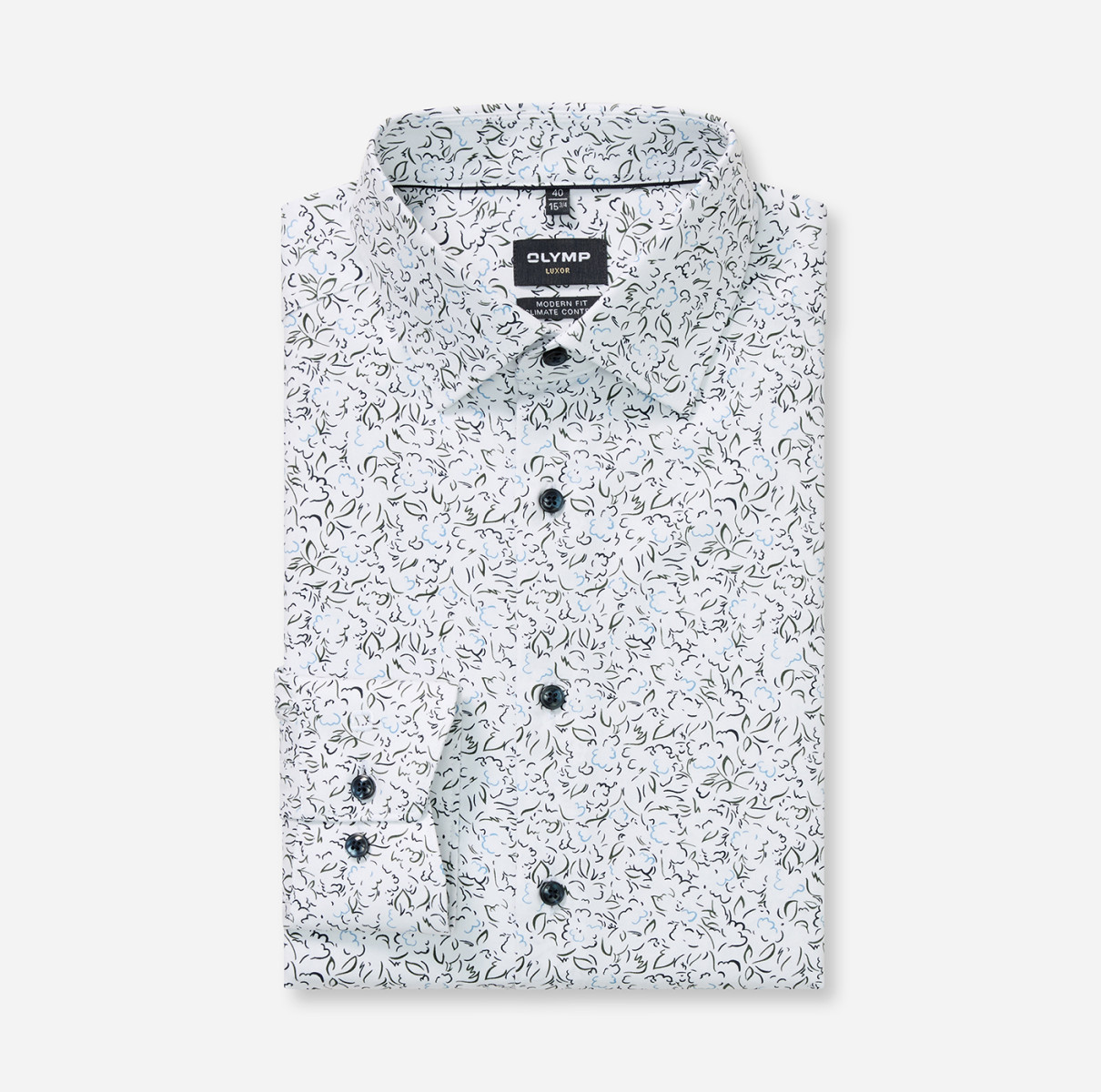 Olymp Modern Fit: Businesshemd - weiß (00)