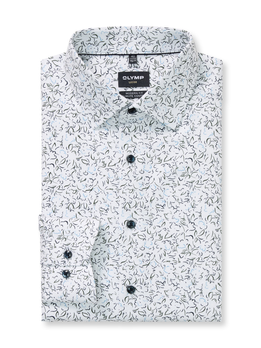 Olymp Modern Fit: Businesshemd - weiß (00)
