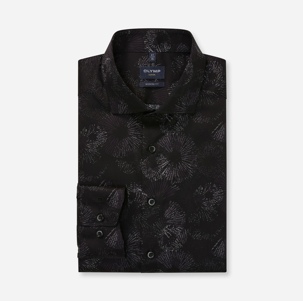 Olymp Modern Fit: Businesshemd - schwarz (68)