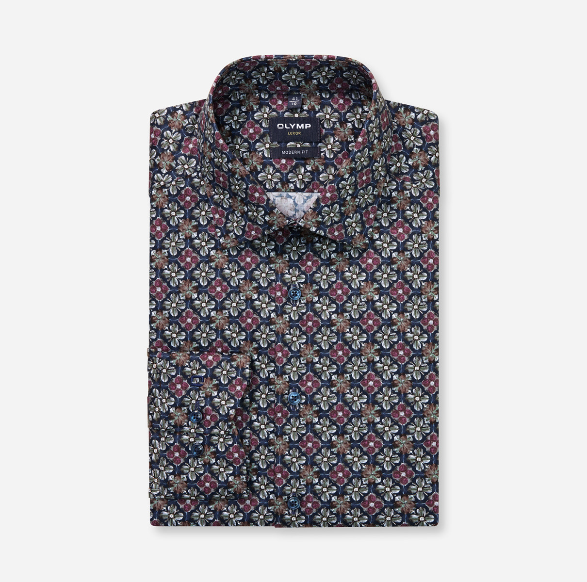 Olymp Modern Fit: Businesshemd - blau/lila (18)