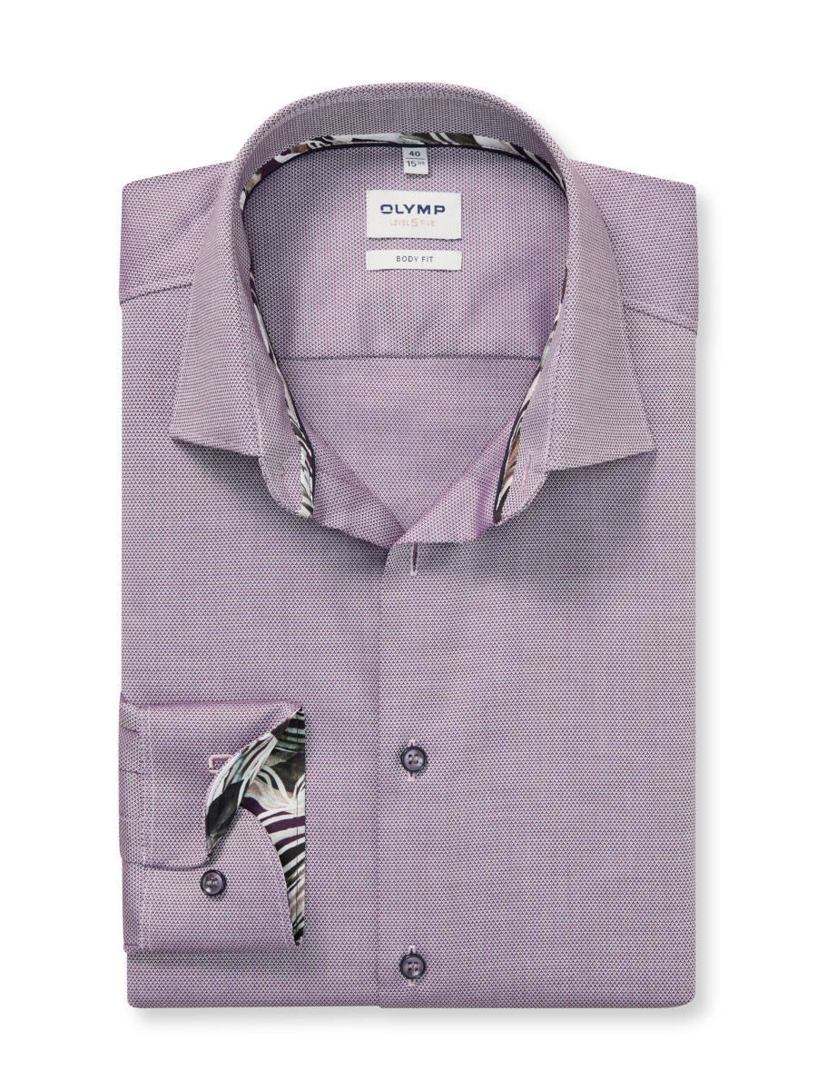 Olymp Body Fit: Businesshemd - violet (98)