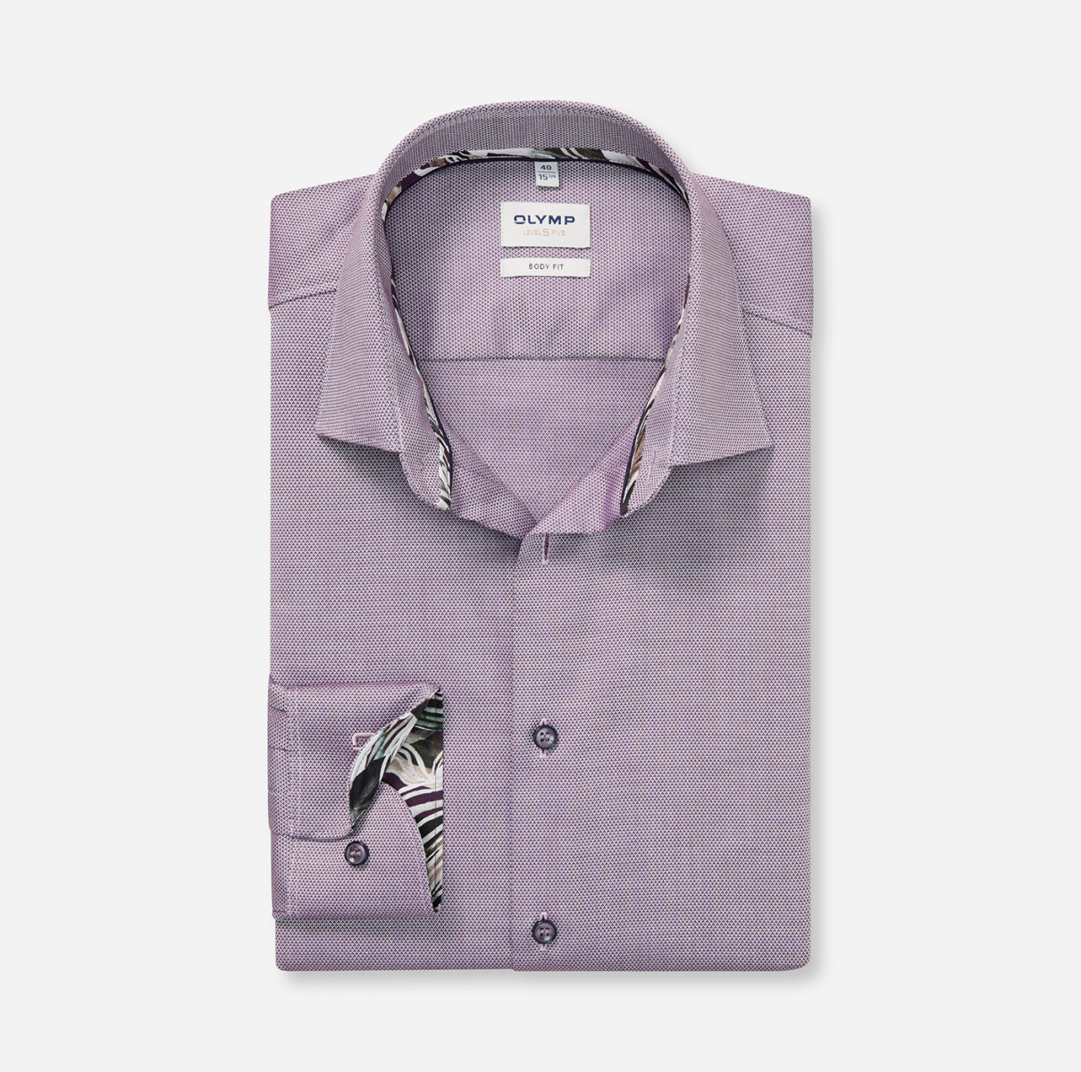 Olymp Body Fit: Businesshemd - violet (98)